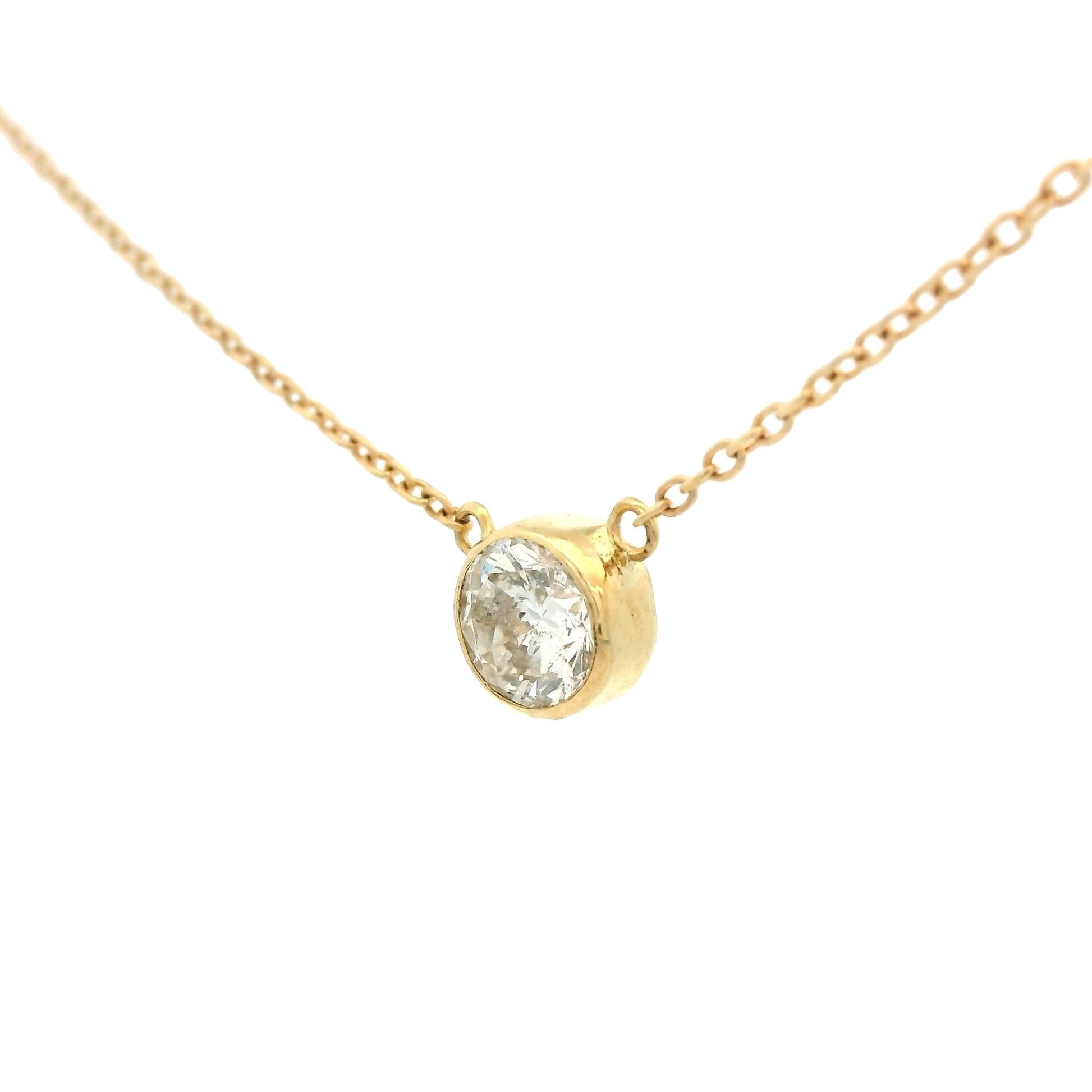 Bezel Set Diamond Pendant - Forever Rox