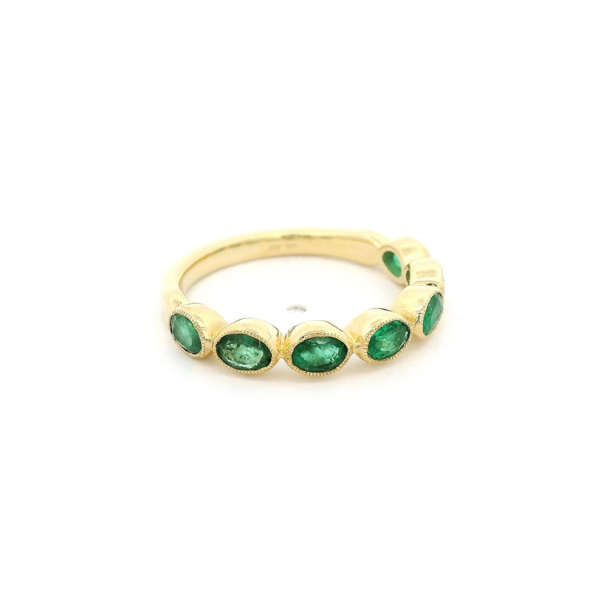Bezel Set Emerald Band - Forever Rox