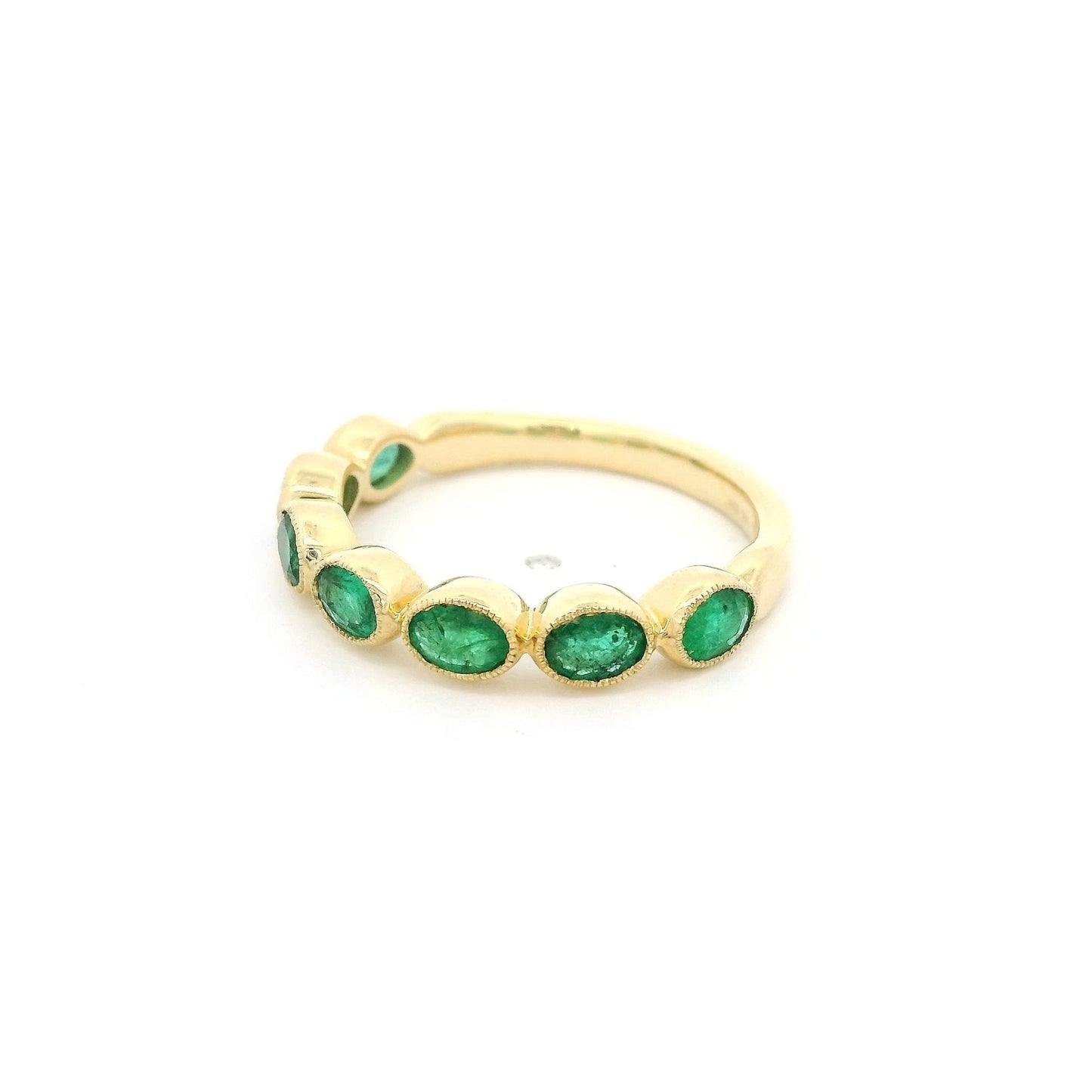 Bezel Set Emerald Band - Forever Rox