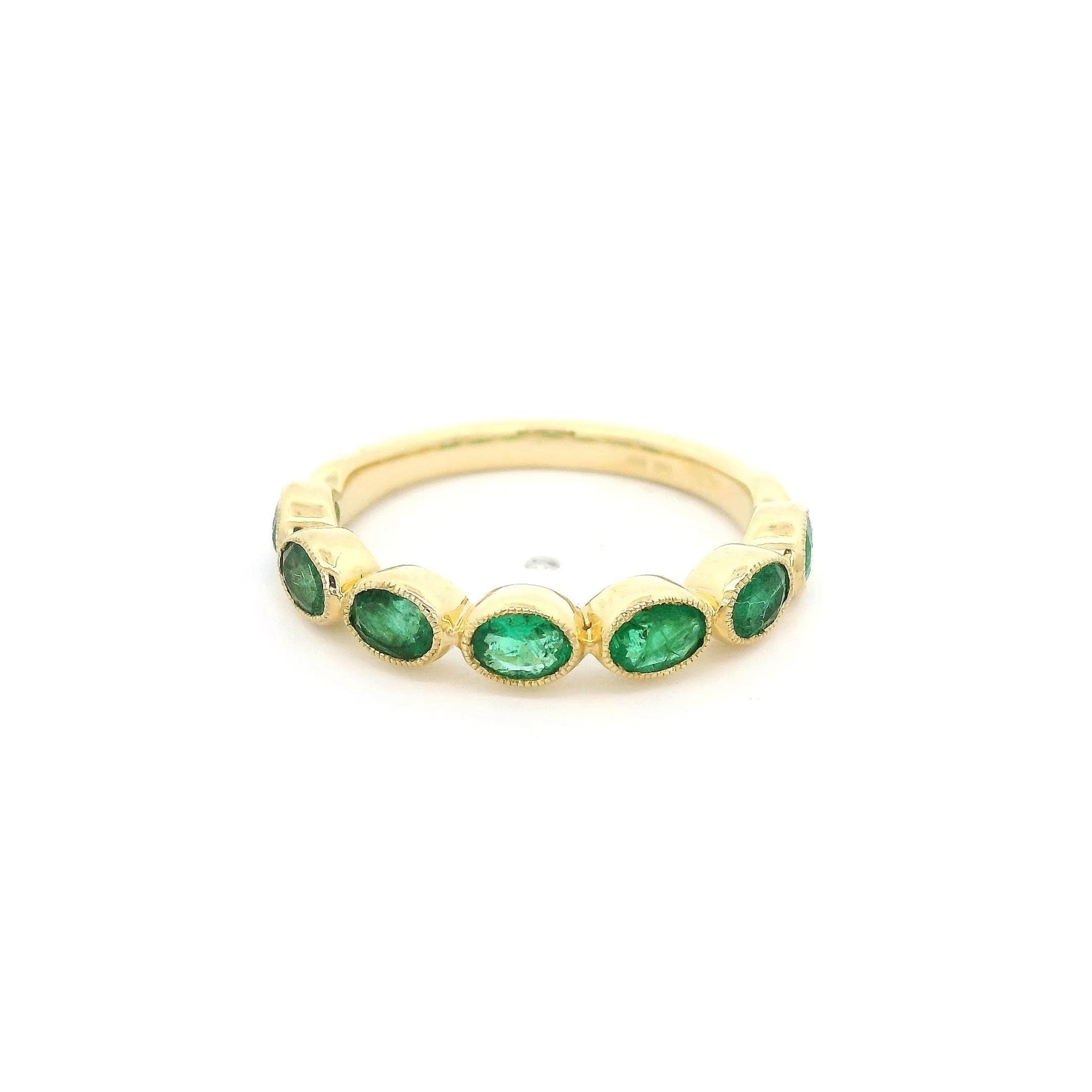 Bezel Set Emerald Band - Forever Rox