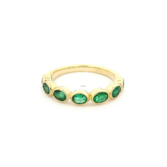 Bezel Set Emerald Band - Forever Rox