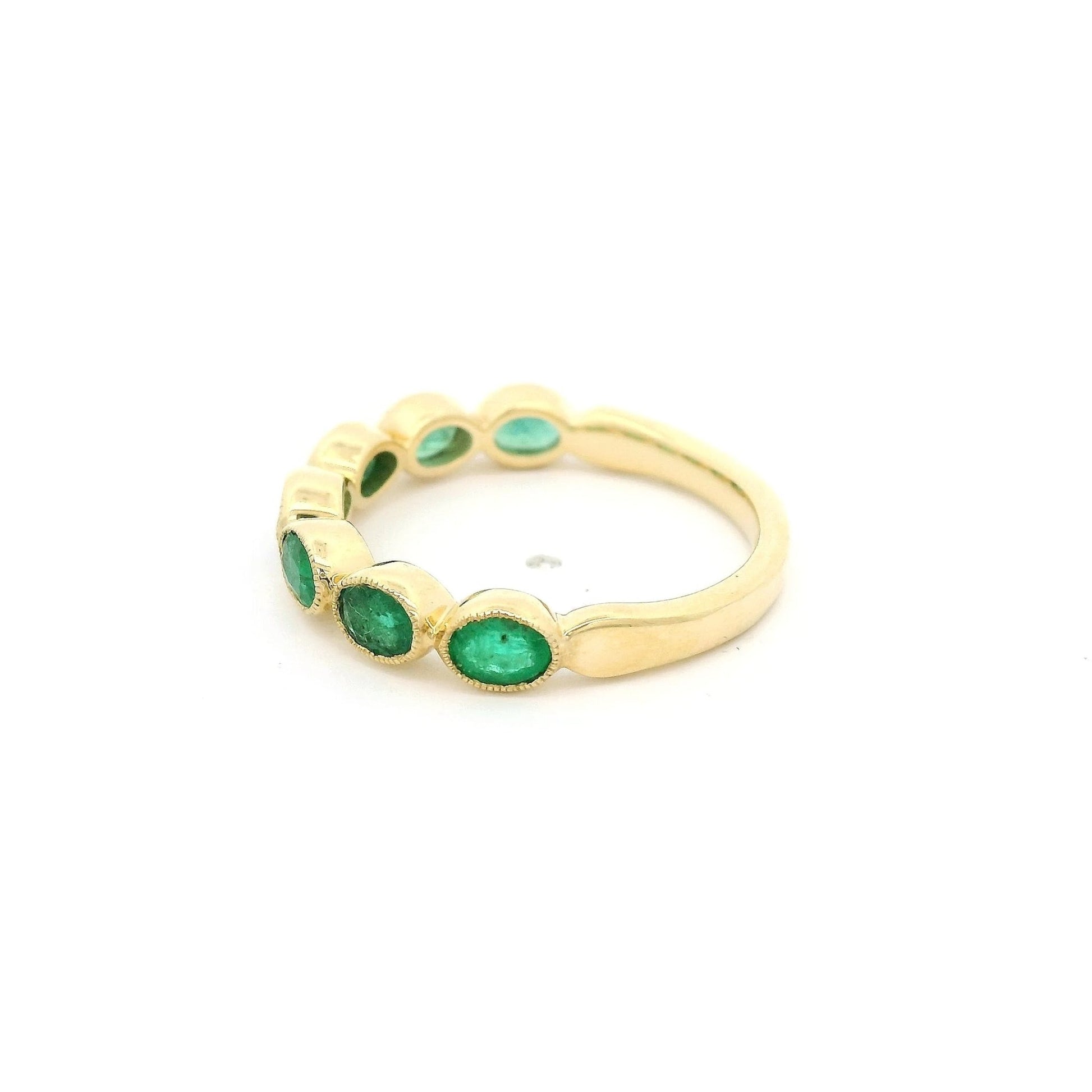 Bezel Set Emerald Band - Forever Rox