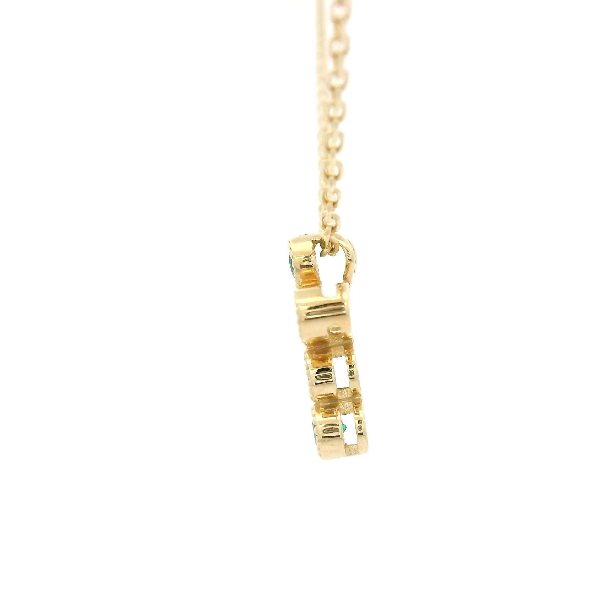 Bezel Set Emerald Cross - Forever Rox