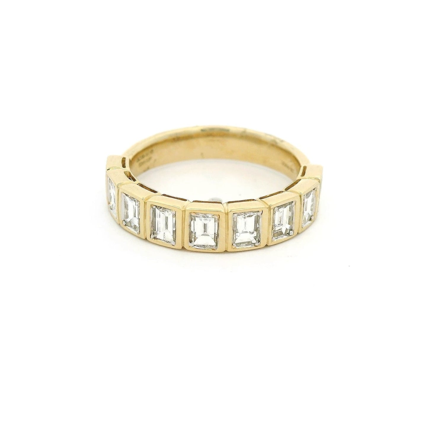 Bezel Set Emerald Cut Diamond Ring - Forever Rox