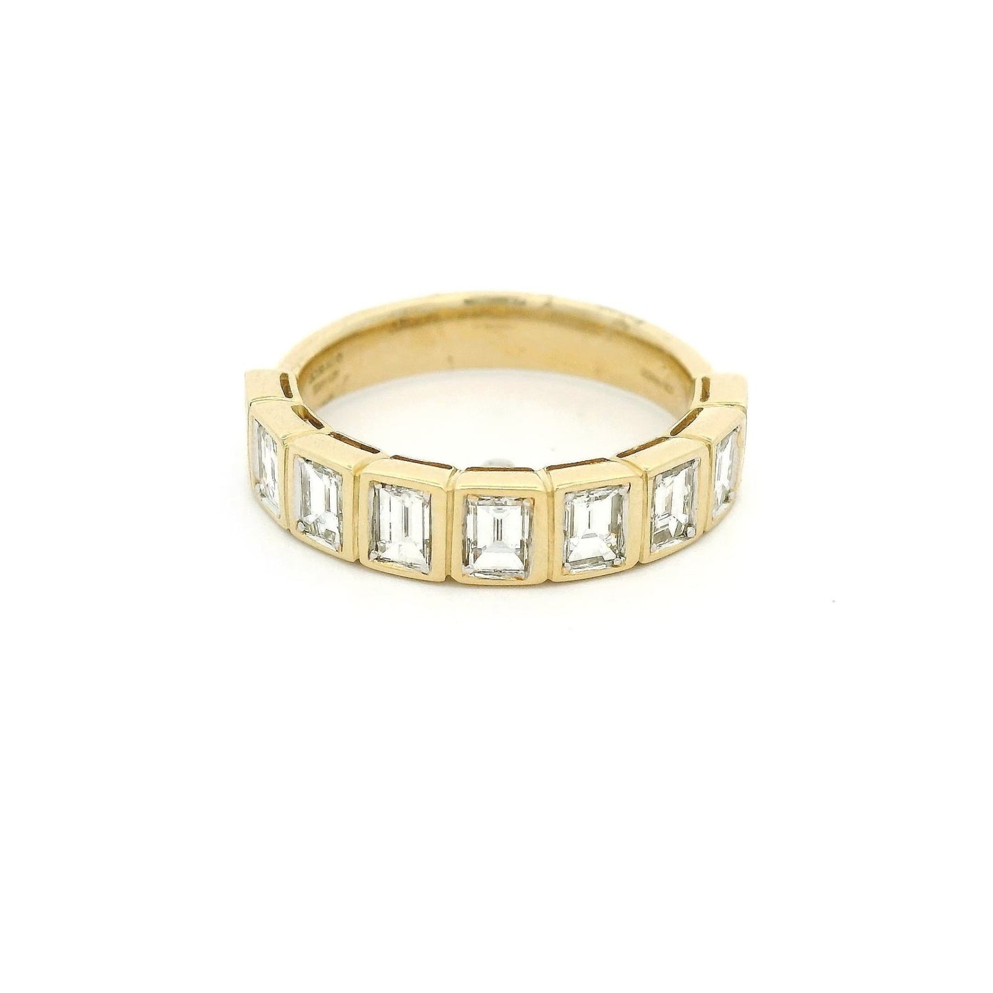 Bezel Set Emerald Cut Diamond Ring - Forever Rox