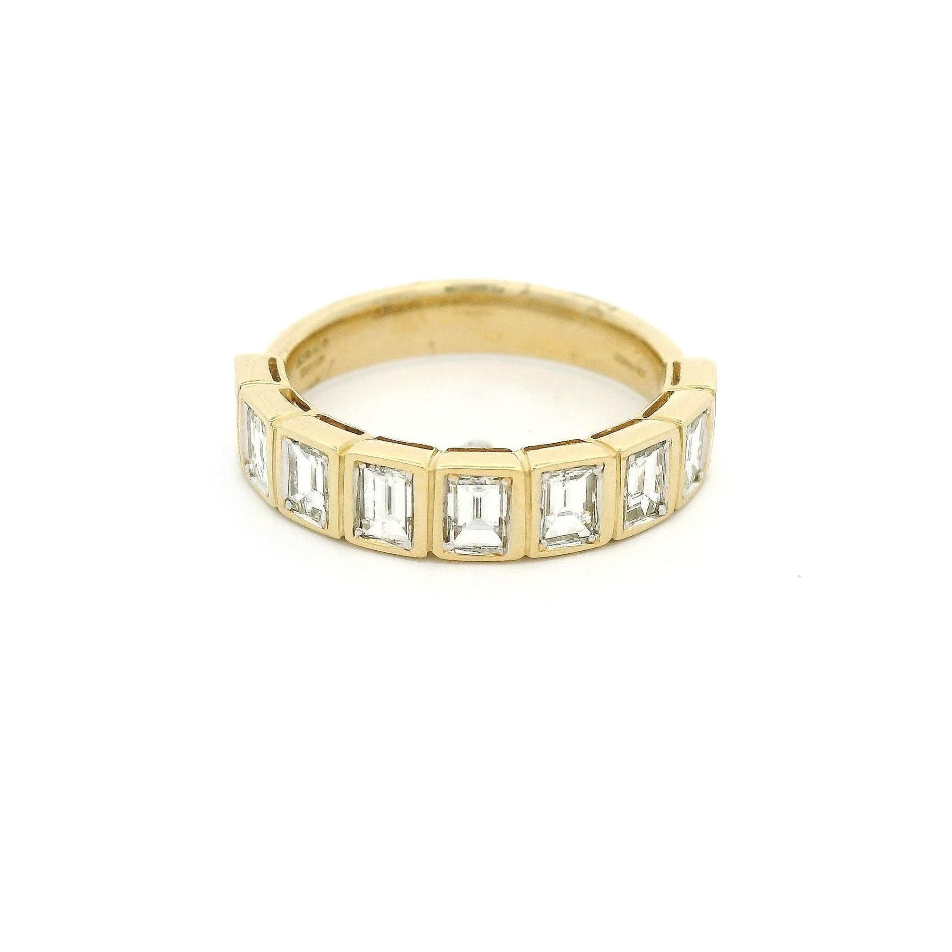 Bezel Set Emerald Cut Diamond Ring - Forever Rox