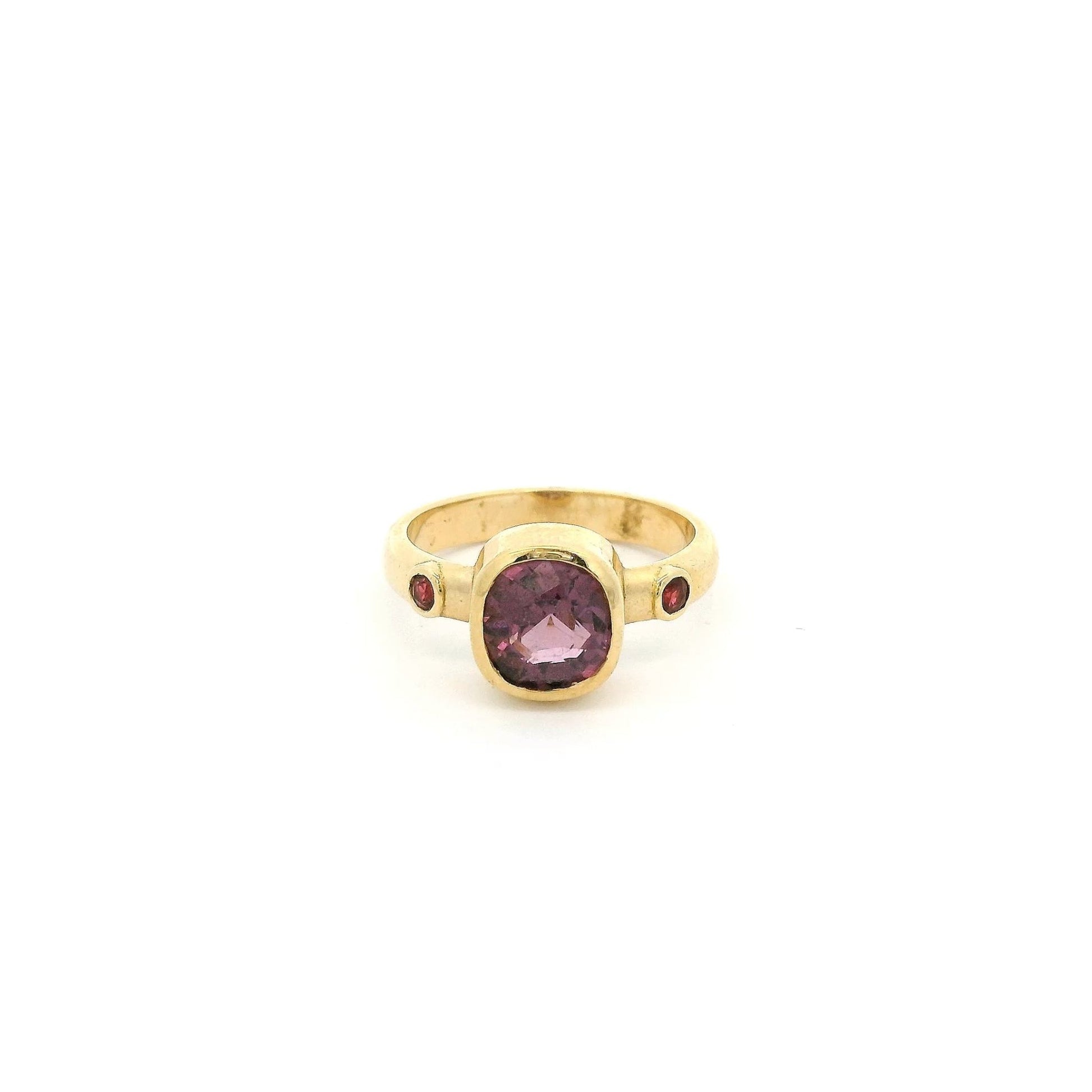 Bezel Set Lavender Spinel & Ruby Ring - Forever Rox Fine Jewelry