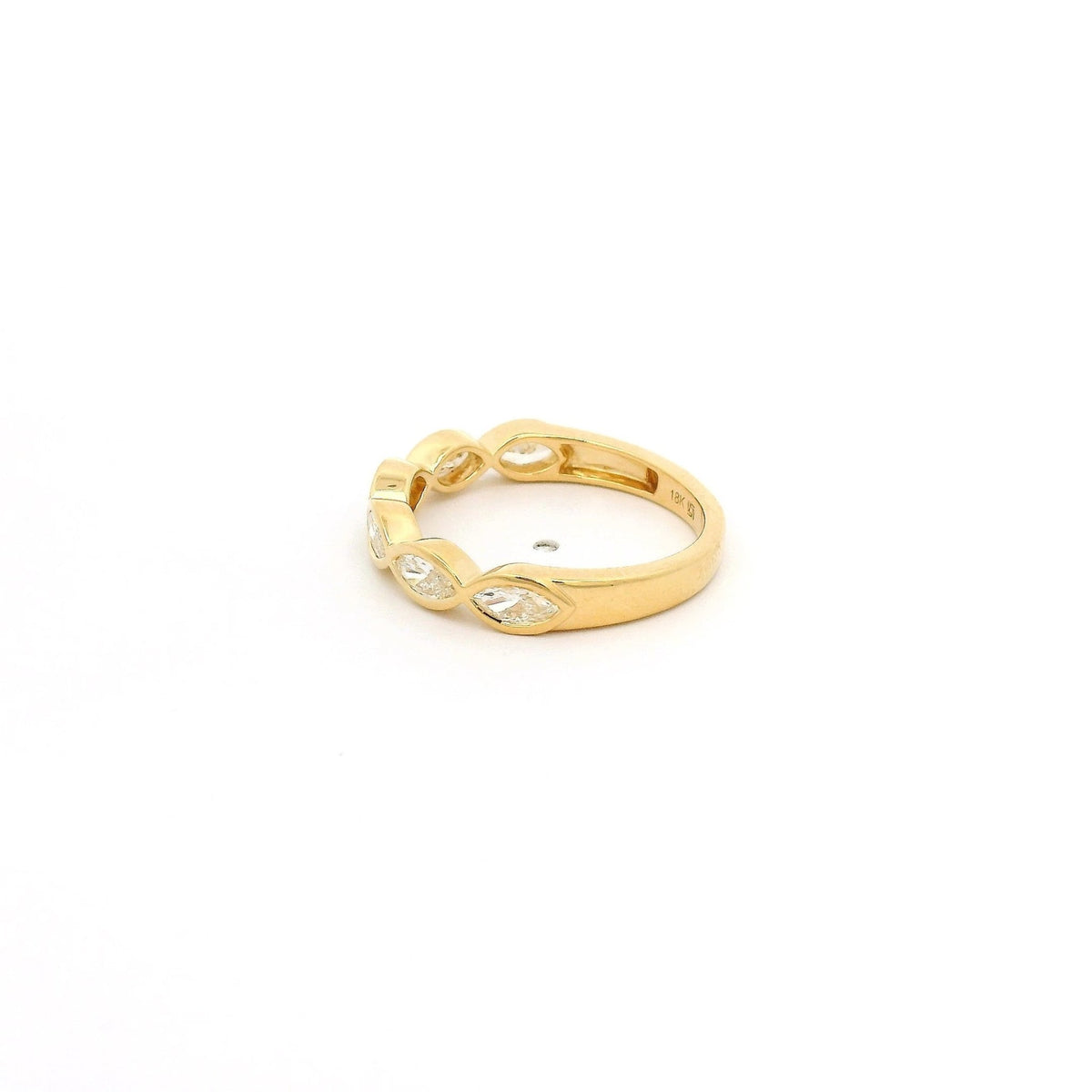 Bezel Set Marquise Diamonds Band - Forever Rox Fine Jewelry