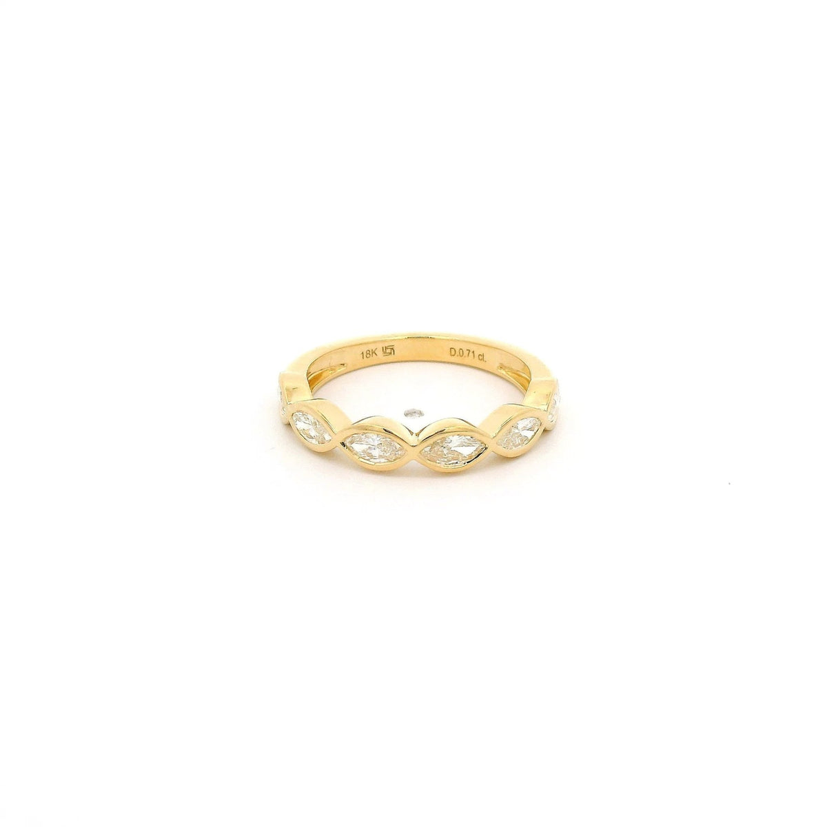 Bezel Set Marquise Diamonds Band - Forever Rox Fine Jewelry