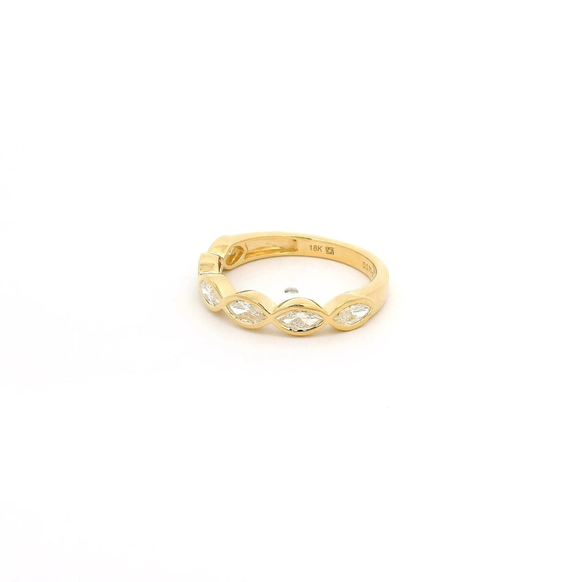 Bezel Set Marquise Diamonds Band - Forever Rox Fine Jewelry