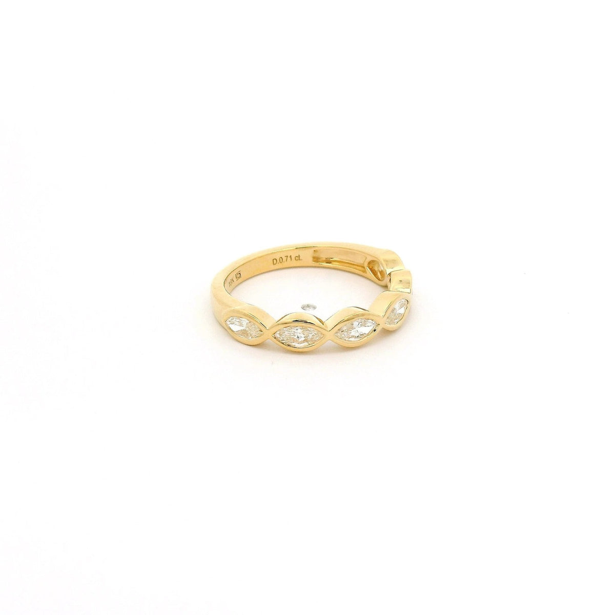 Bezel Set Marquise Diamonds Band - Forever Rox Fine Jewelry