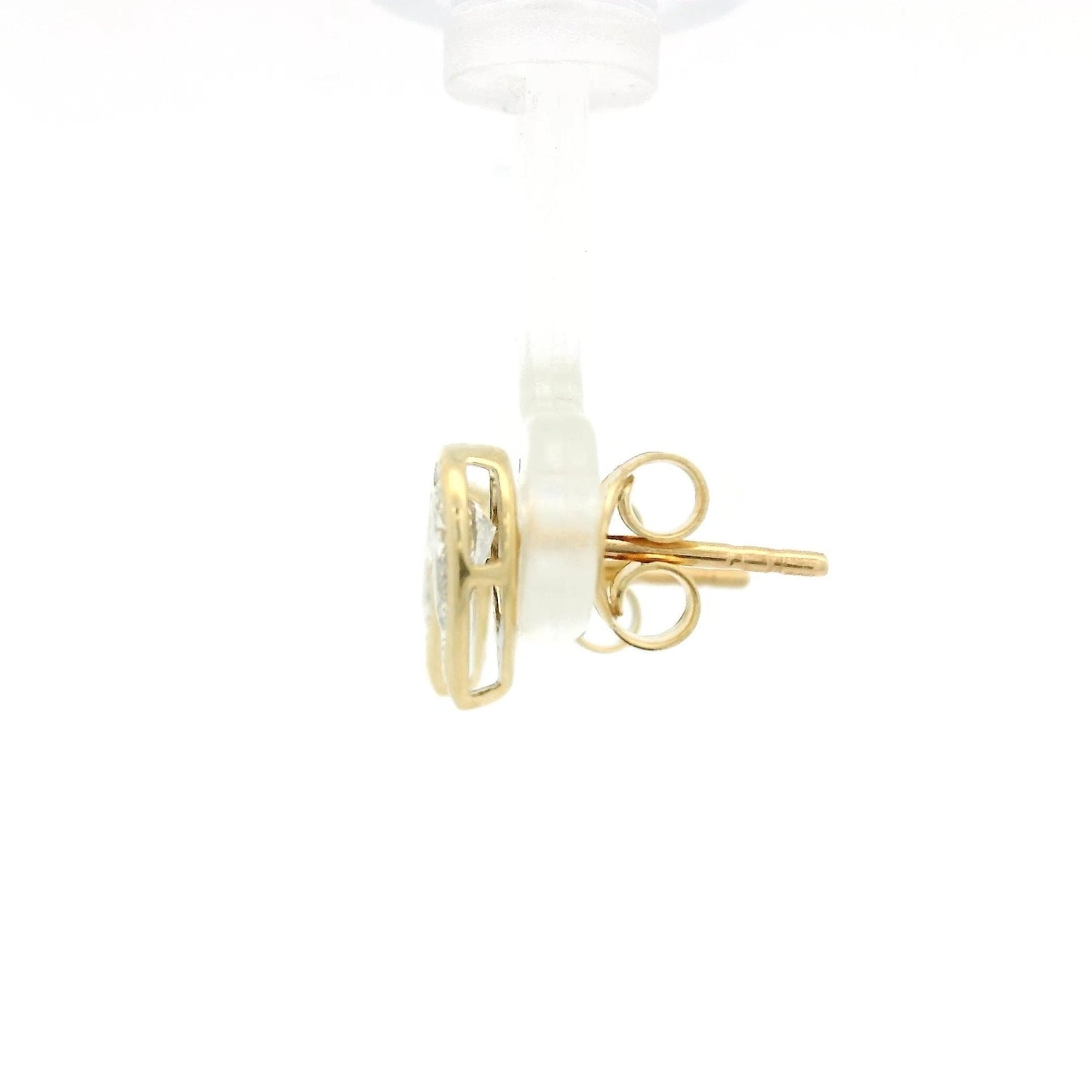 Bezel Set Pear Shape Diamond Studs - Forever Rox