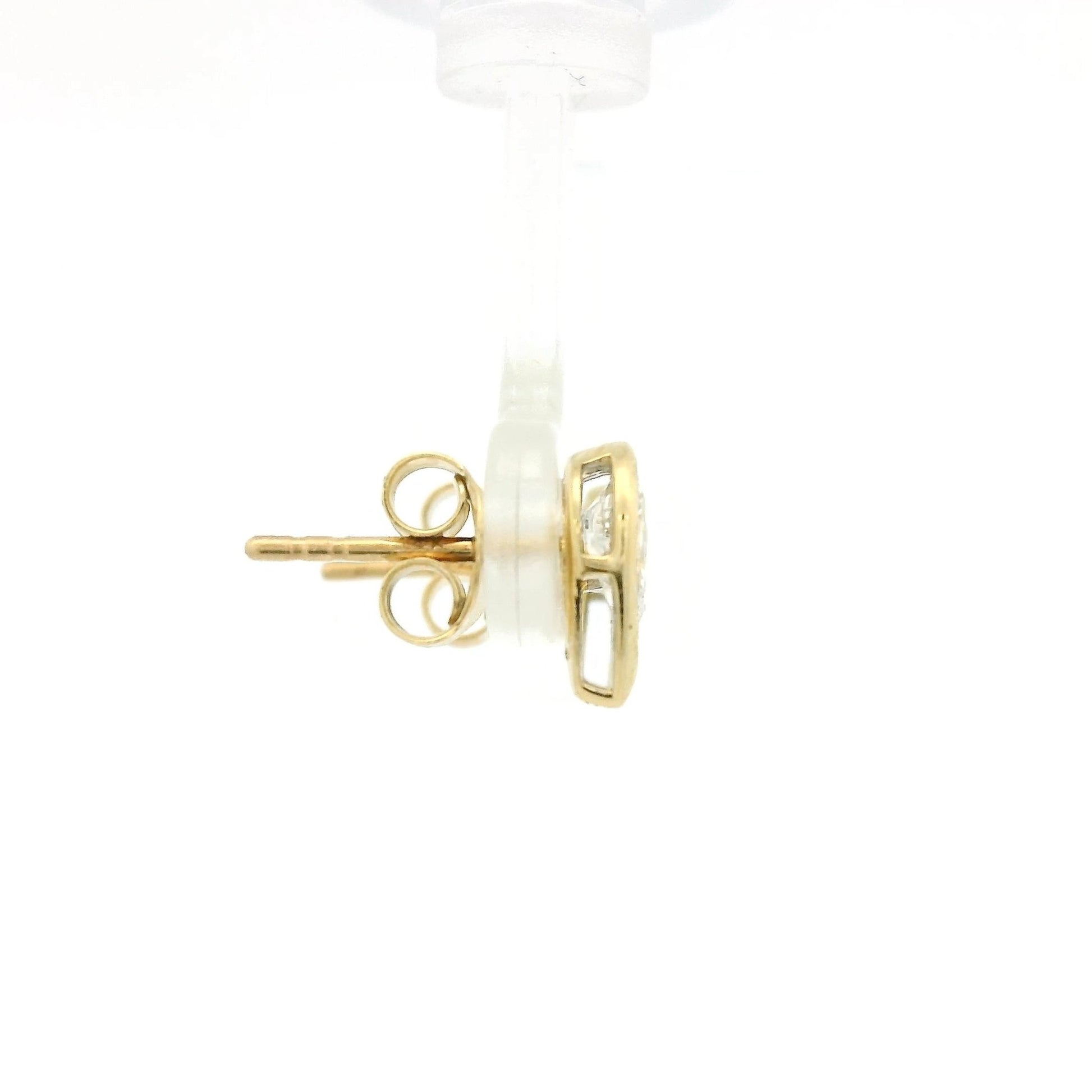 Bezel Set Pear Shape Diamond Studs - Forever Rox