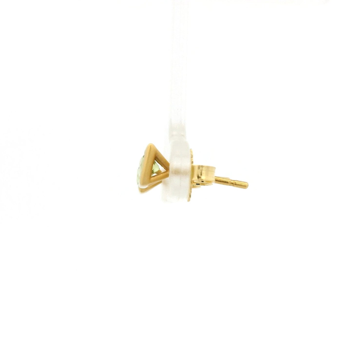 Bezel Set Princess Cut Peridot Studs - Forever Rox Fine Jewelry
