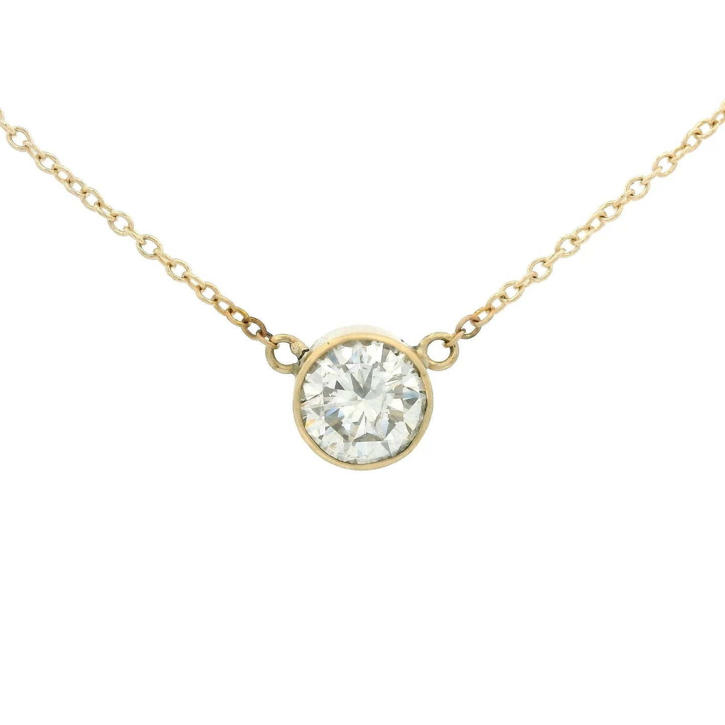 Bezel Set Round Diamond Pendant - Forever Rox