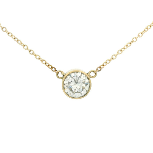 Bezel Set Round Diamond Pendant - Forever Rox