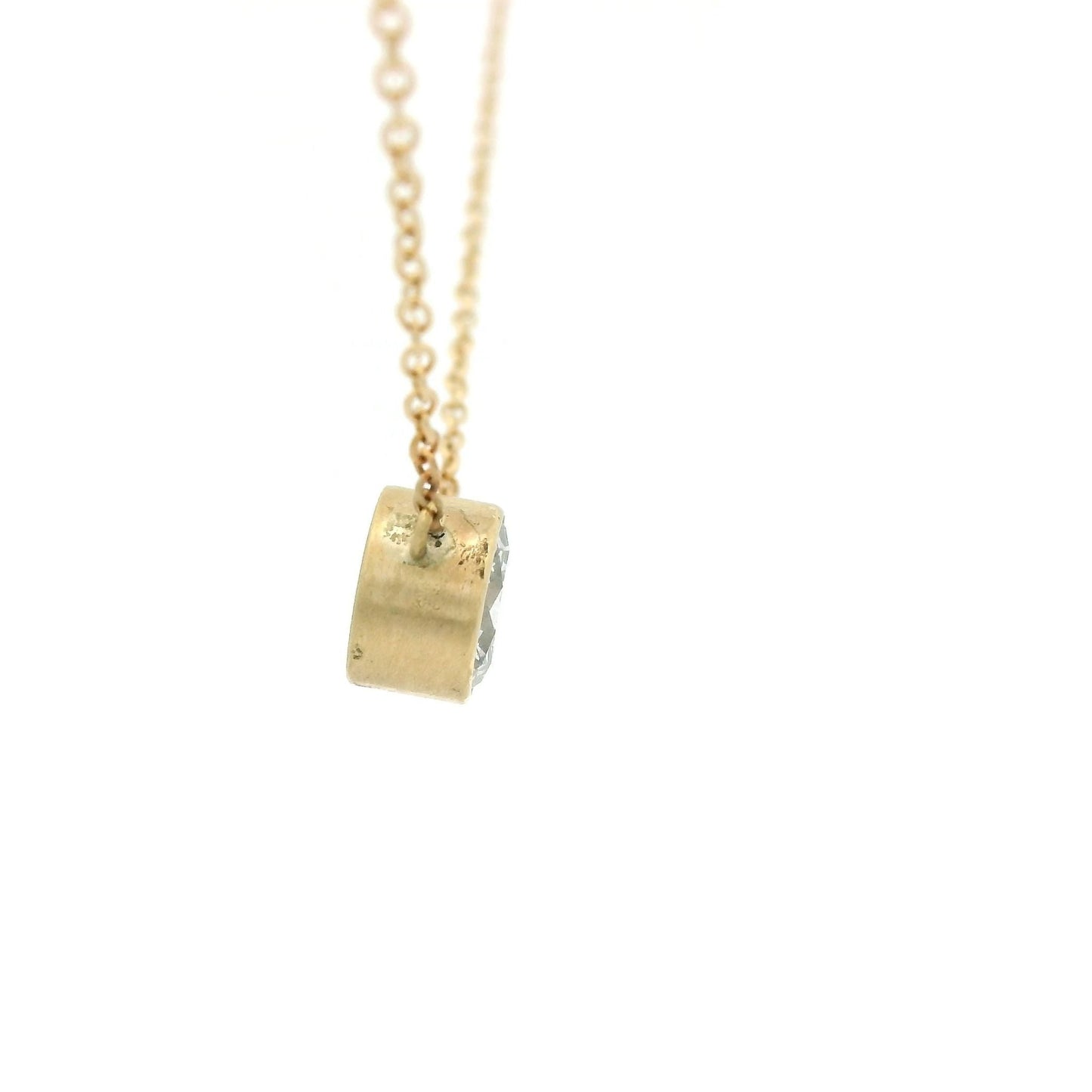 Bezel Set Round Diamond Pendant - Forever Rox