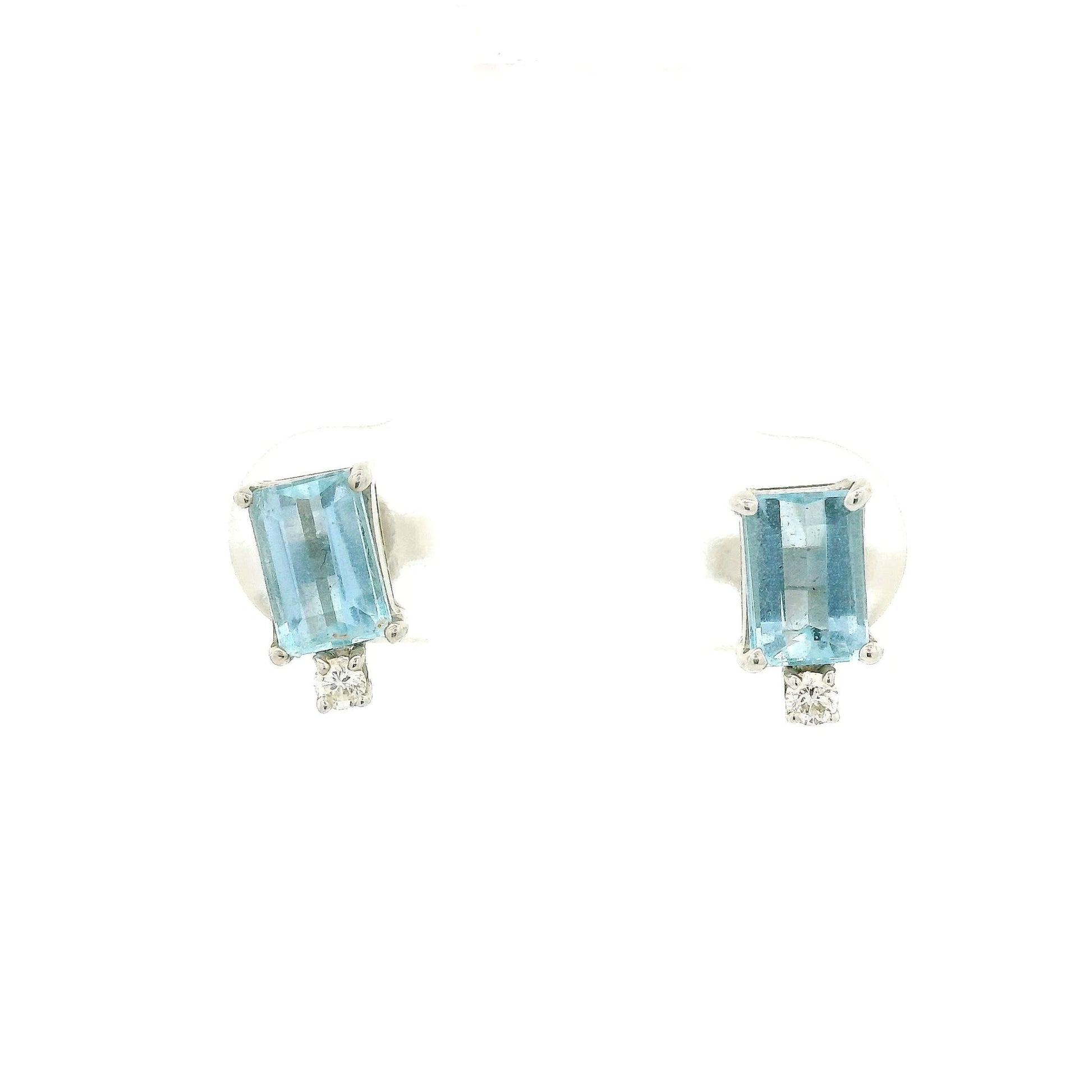 Blue Topaz & Diamond Studs - Forever Rox
