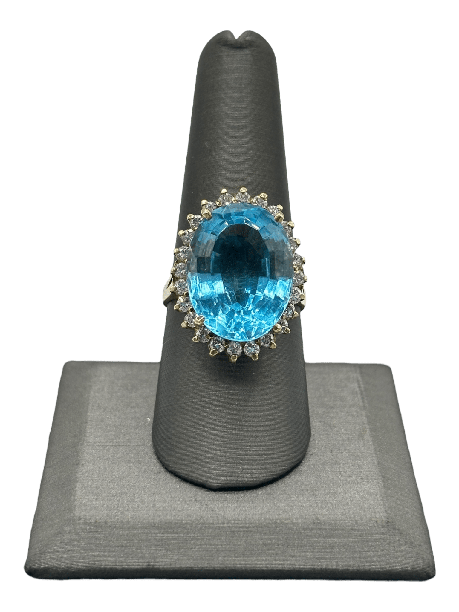 Blue Topaz Ring With Diamonds - Forever Rox