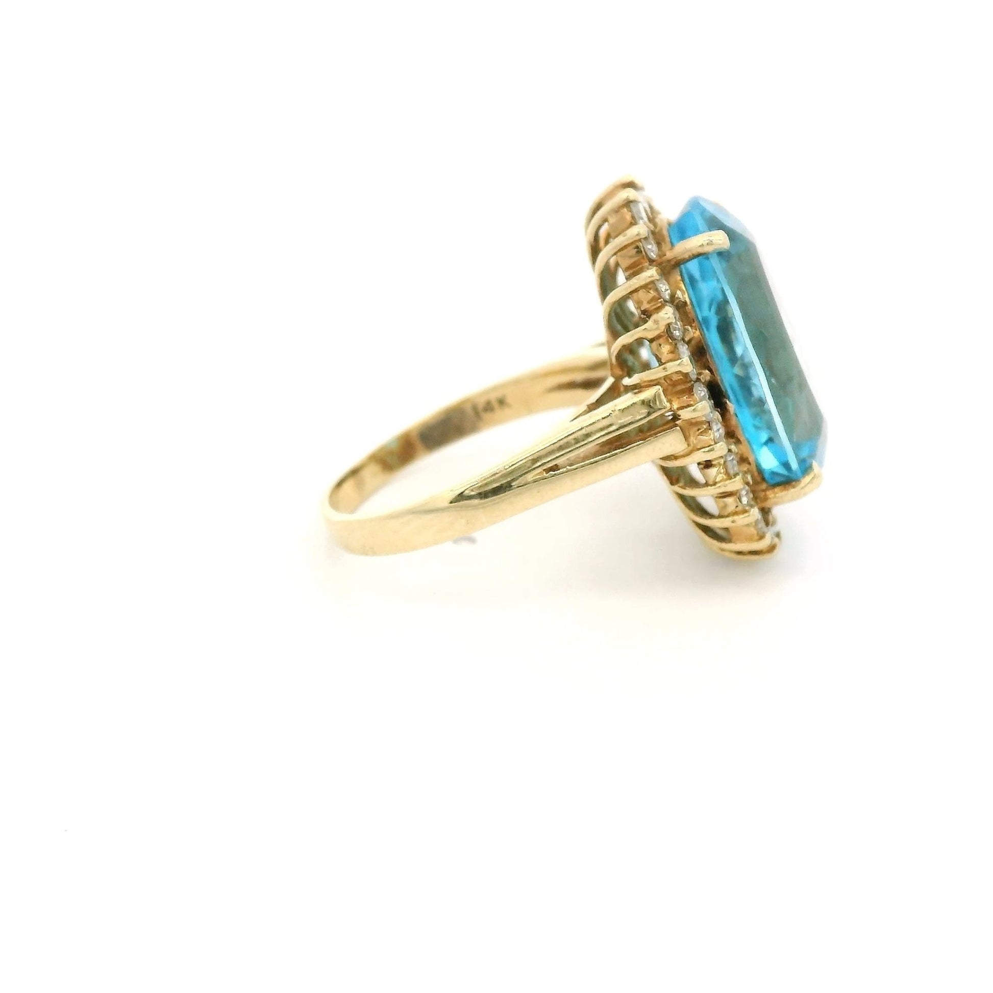 Blue Topaz Ring With Diamonds - Forever Rox Fine Jewelry