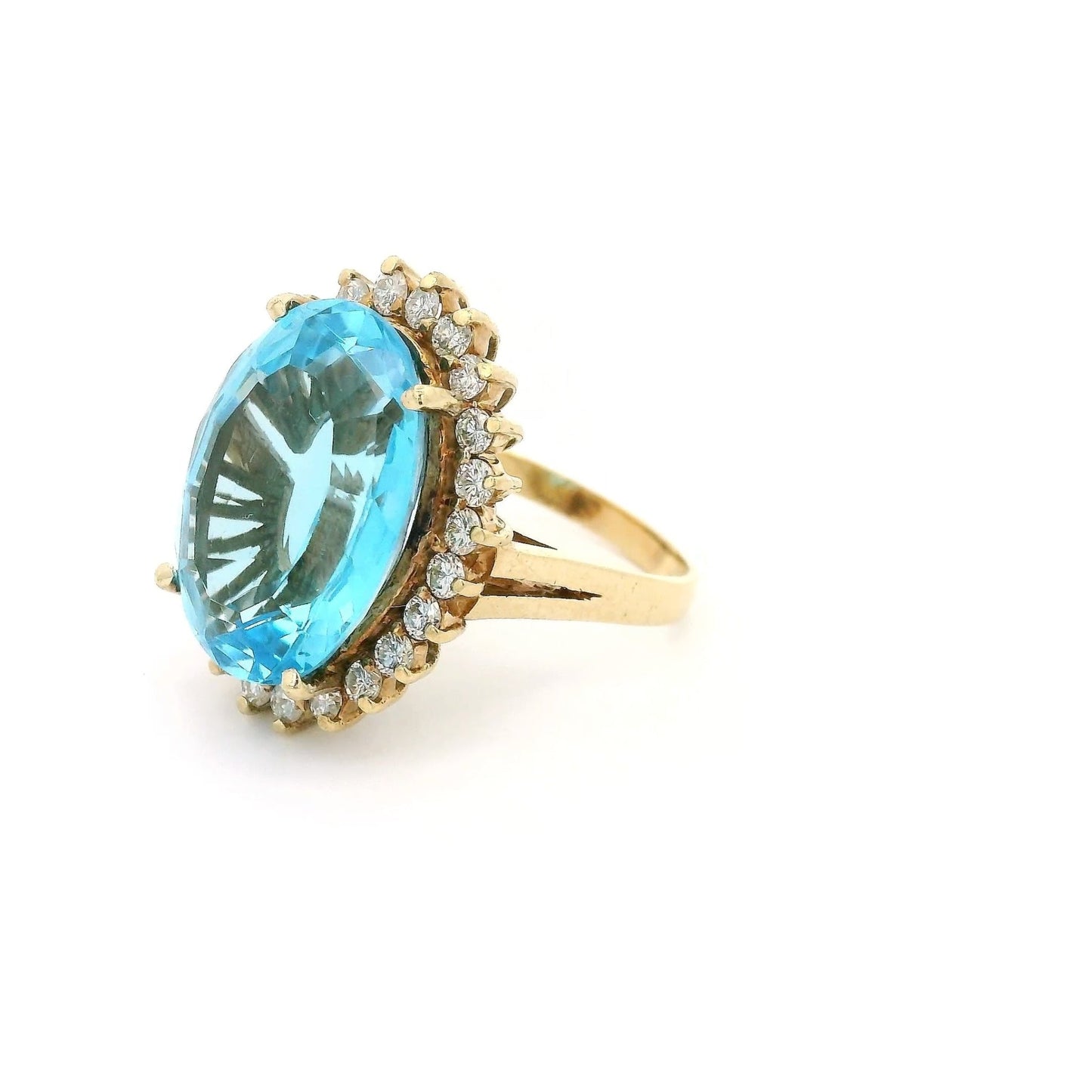 Blue Topaz Ring With Diamonds - Forever Rox Fine Jewelry