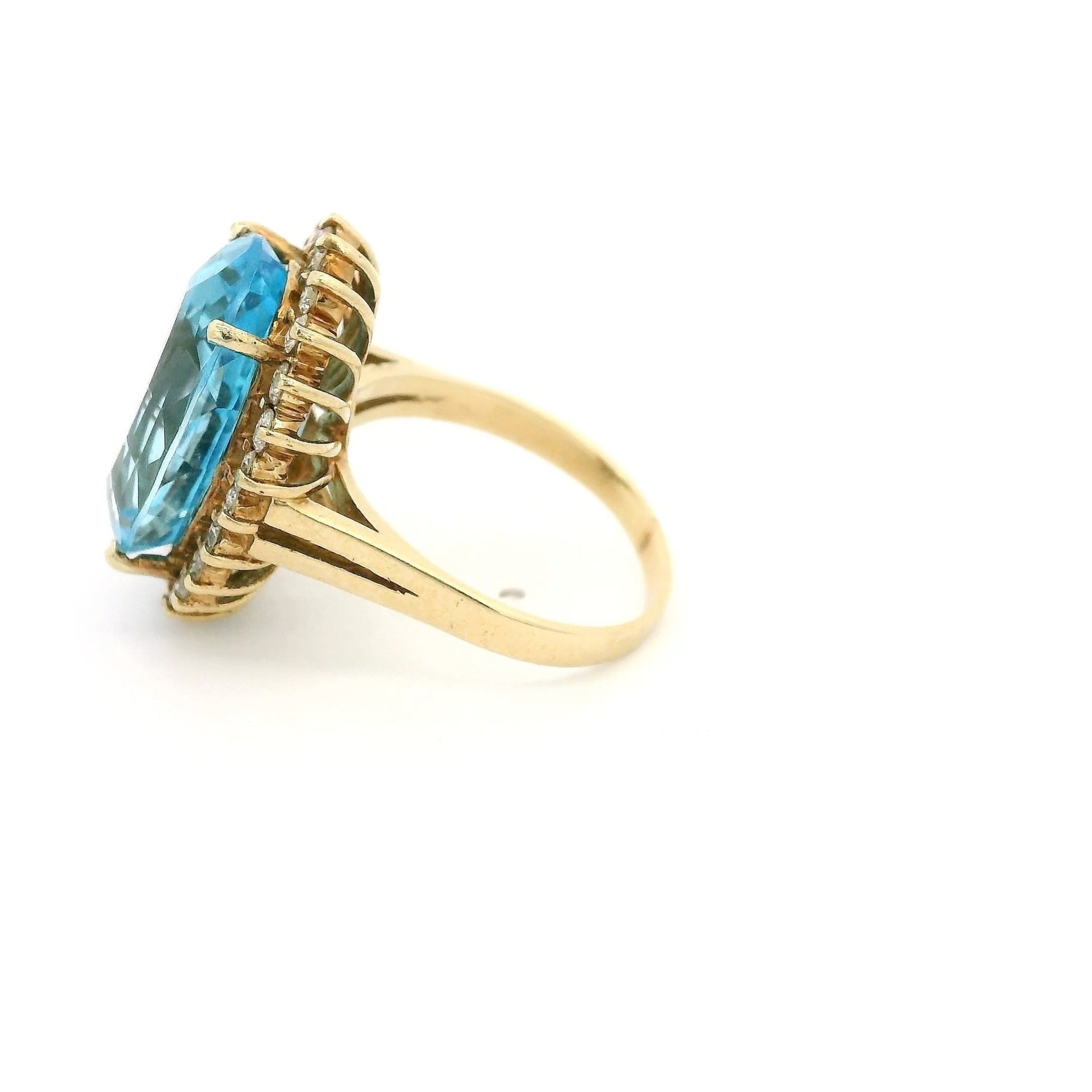 Blue Topaz Ring With Diamonds - Forever Rox Fine Jewelry