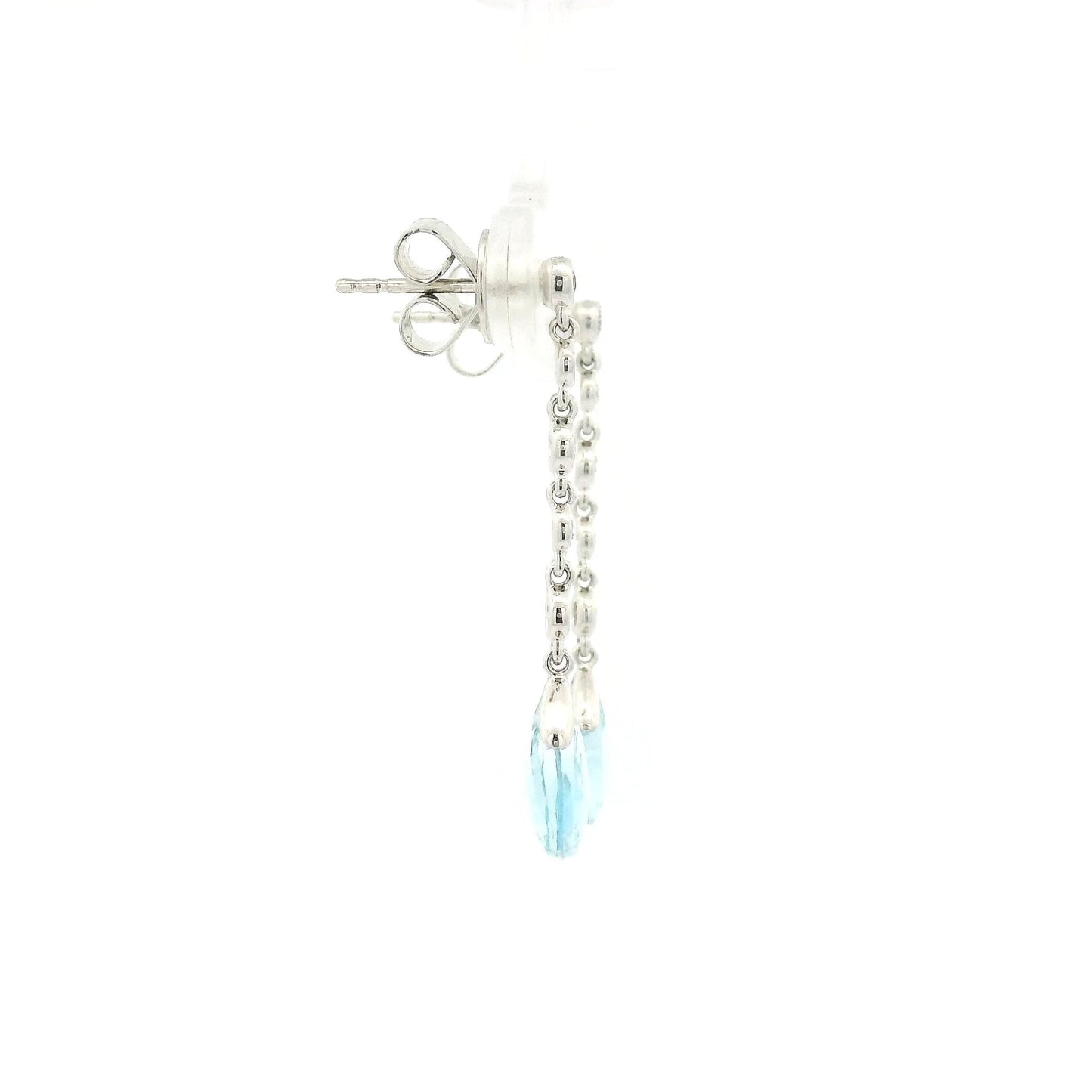 Briolette Aquamarine & Diamond Dangles - Forever Rox