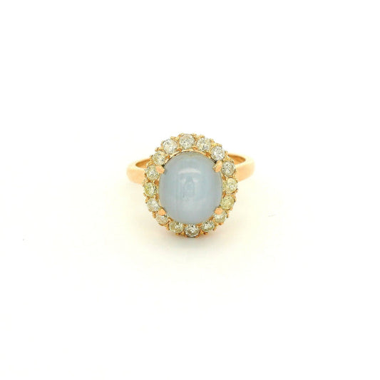 Cabochon Blue Star Sapphire & Diamond Ring - Forever Rox Fine Jewelry