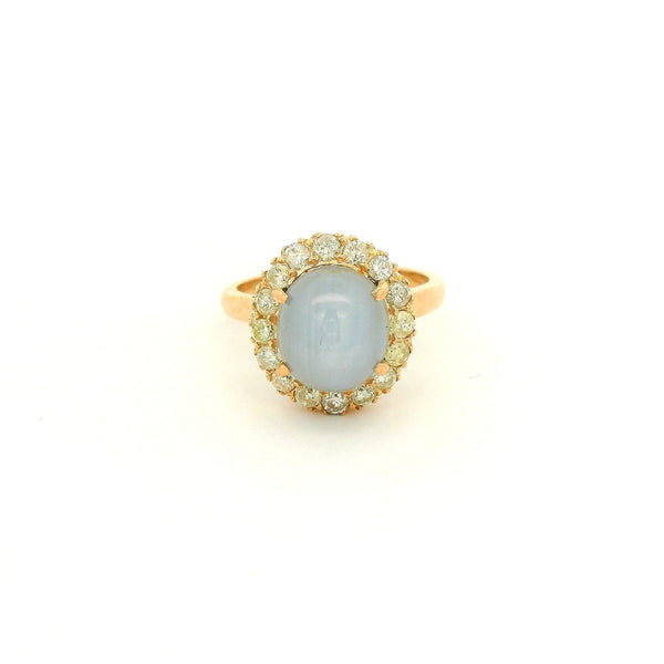 Cabochon Blue Star Sapphire & Diamond Ring - Forever Rox Fine Jewelry