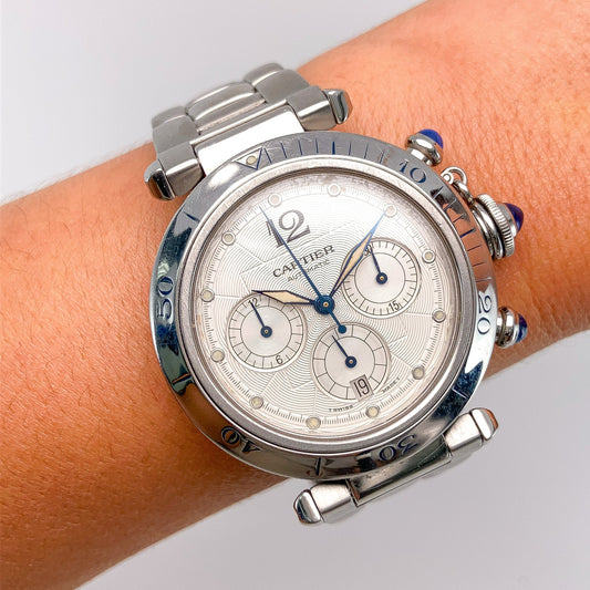 Cartier Pasha Chrono Automatic Watch, SS - Forever Rox