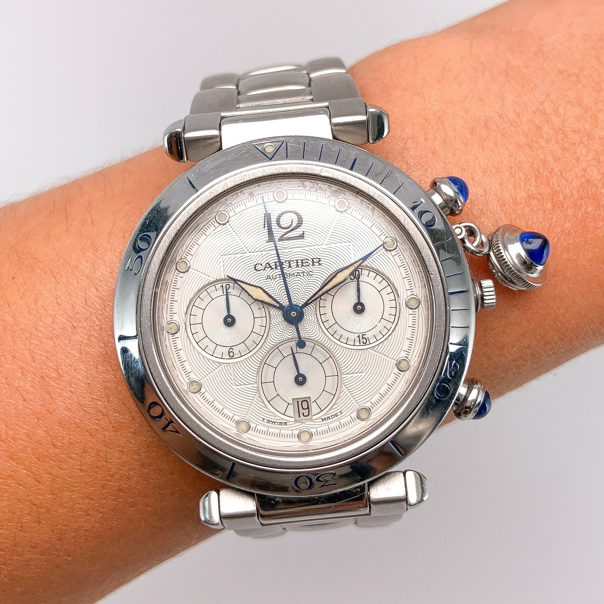 Cartier Pasha Chrono Automatic Watch, SS - Forever Rox