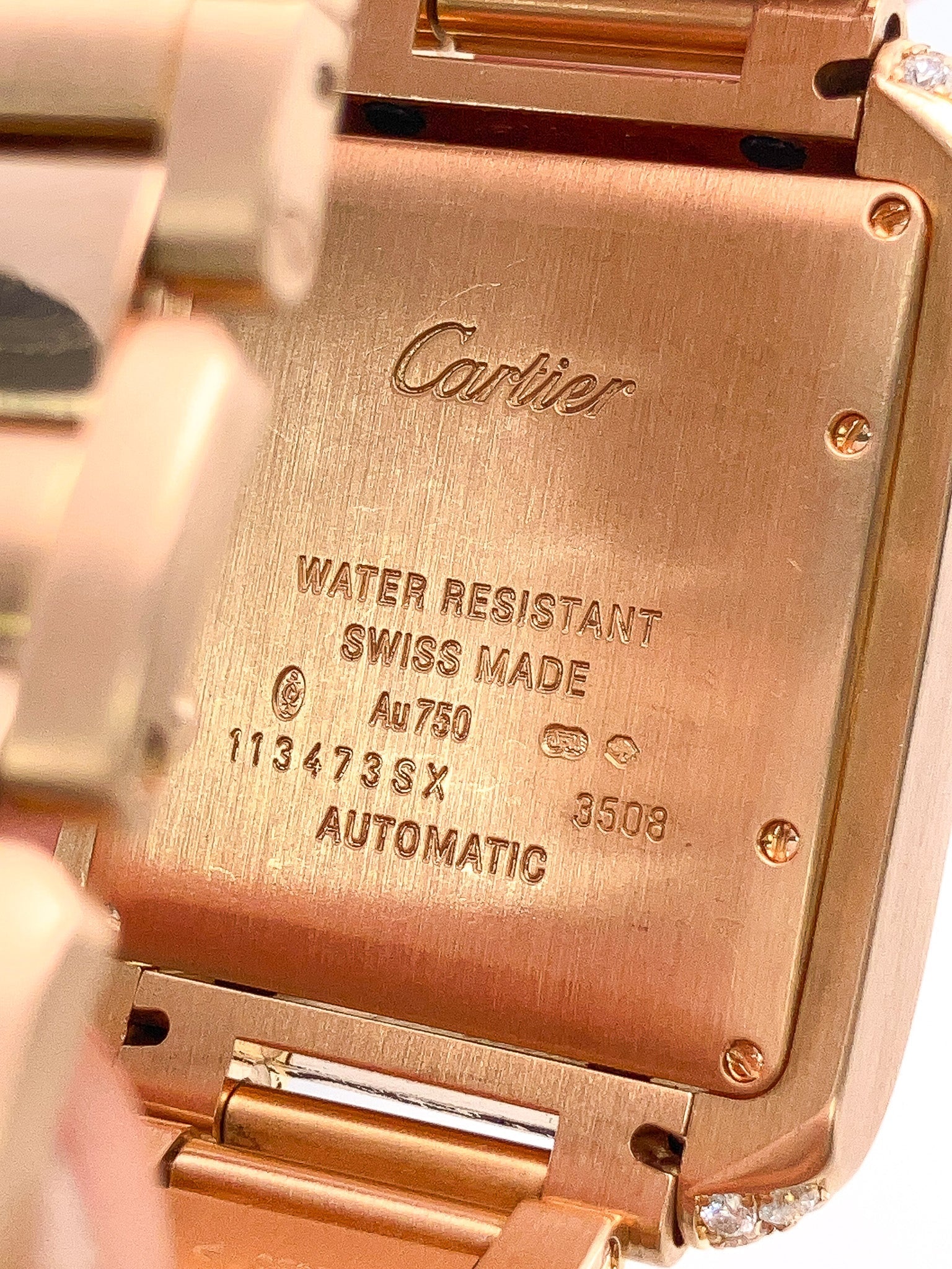 Cartier Tank Anglaise Diamond Watch, 18k Rose Gold - Forever Rox