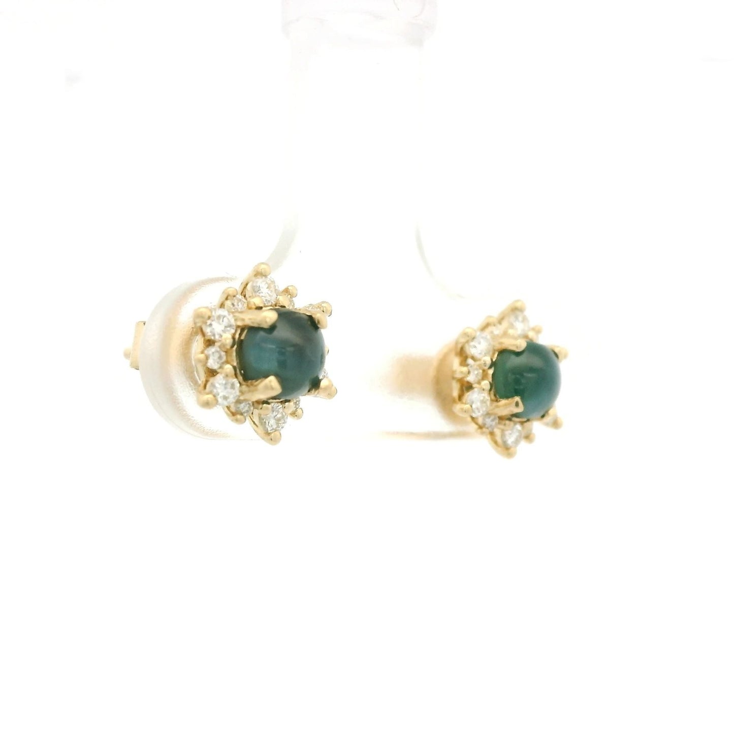 Cats Eye Alexandrite & Diamond Studs - Forever Rox