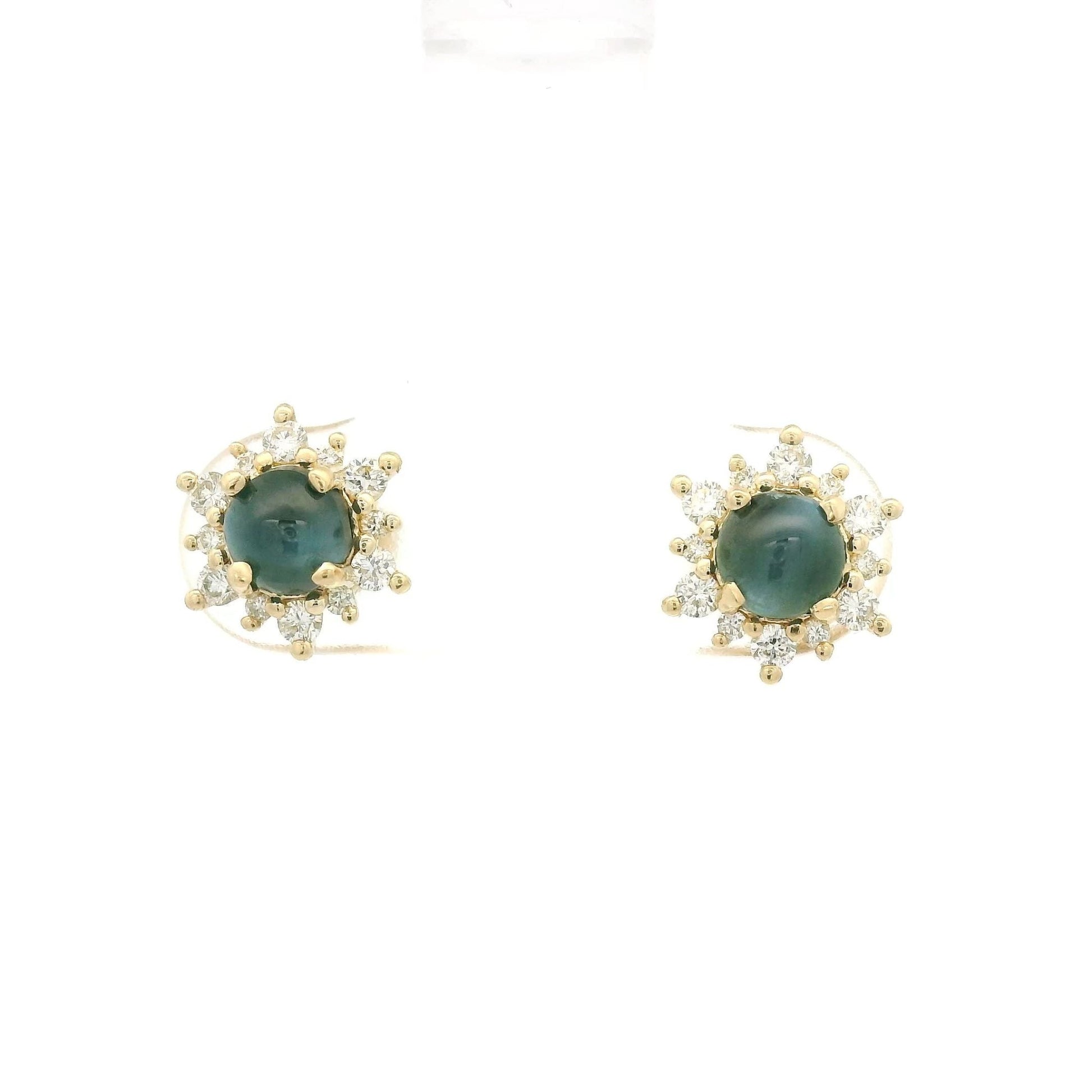 Cats Eye Alexandrite & Diamond Studs - Forever Rox