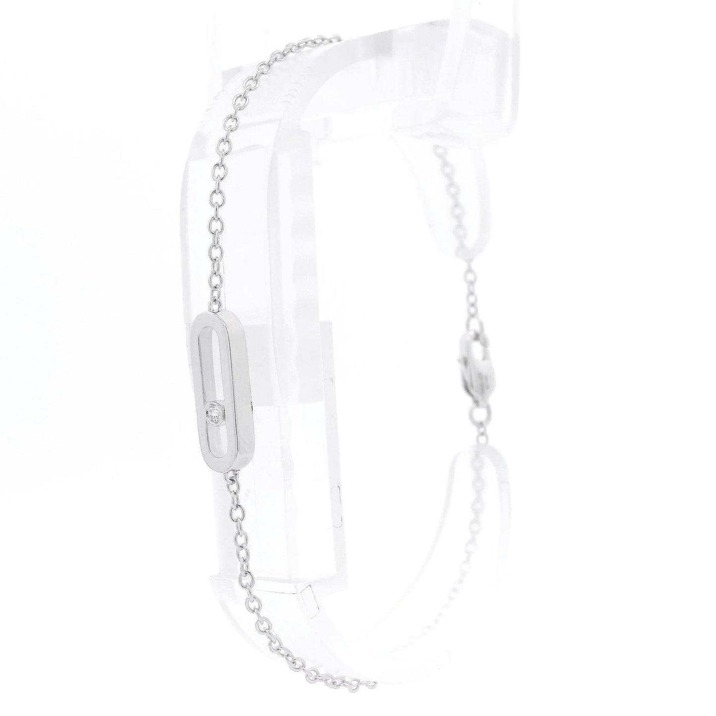 Chain Bracelet With Oval & Single Round Cut Diamonds - Forever Rox Fine Jewelry
