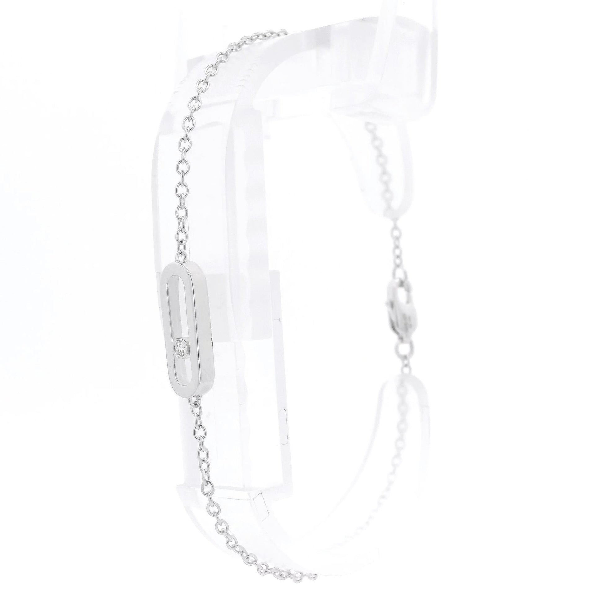 Chain Bracelet With Oval & Single Round Cut Diamonds - Forever Rox Fine Jewelry