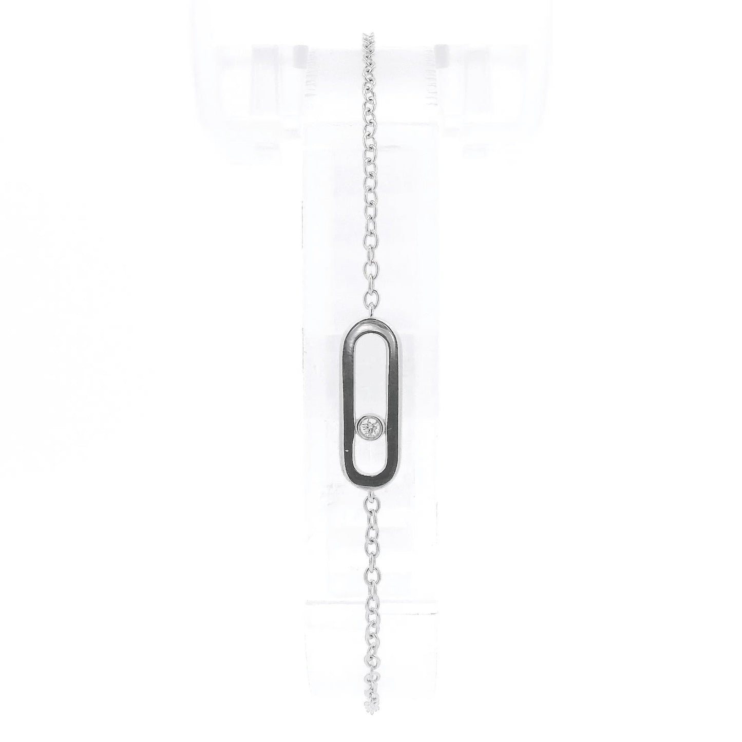 Chain Bracelet With Oval & Single Round Cut Diamonds - Forever Rox Fine Jewelry