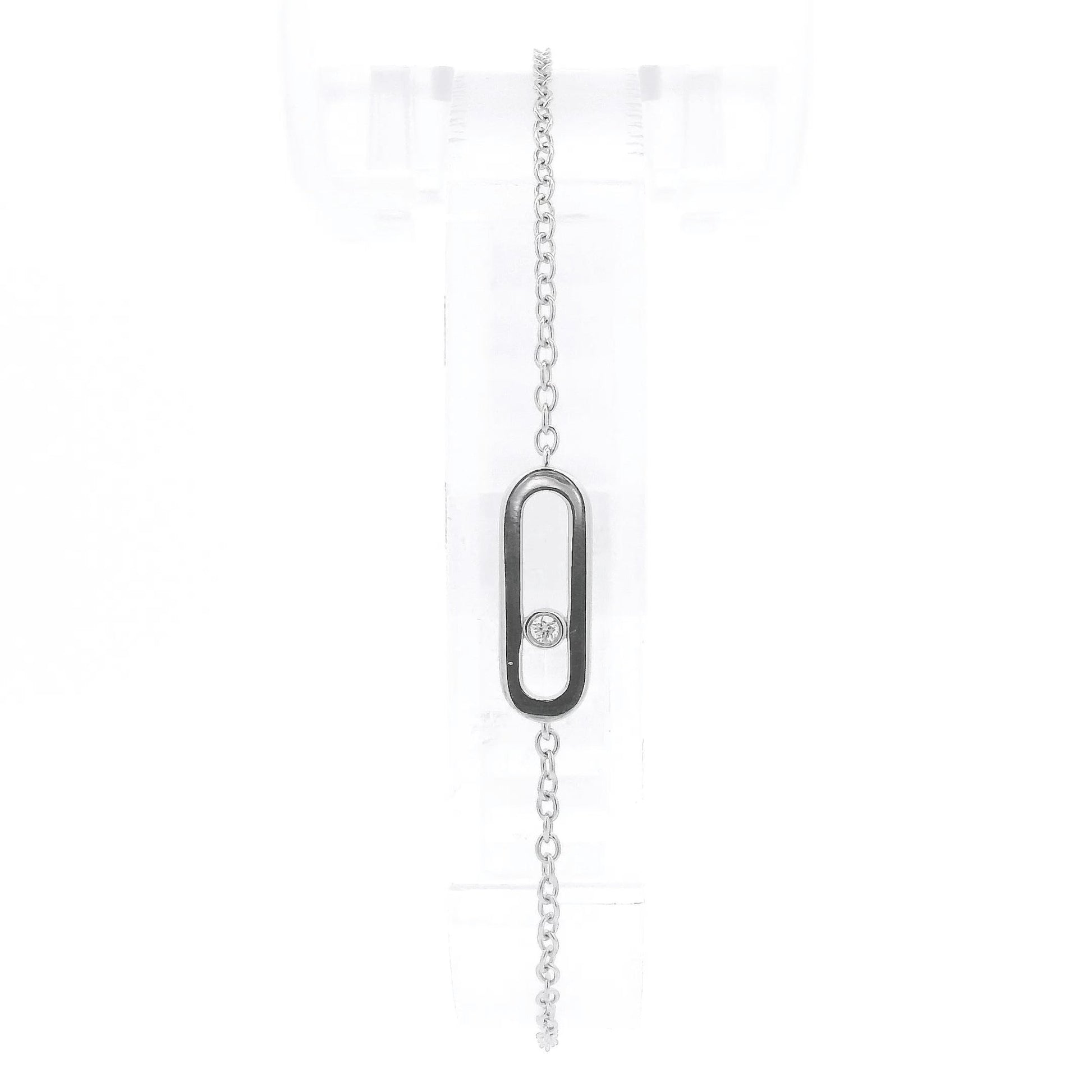 Chain Bracelet With Oval & Single Round Cut Diamonds - Forever Rox Fine Jewelry