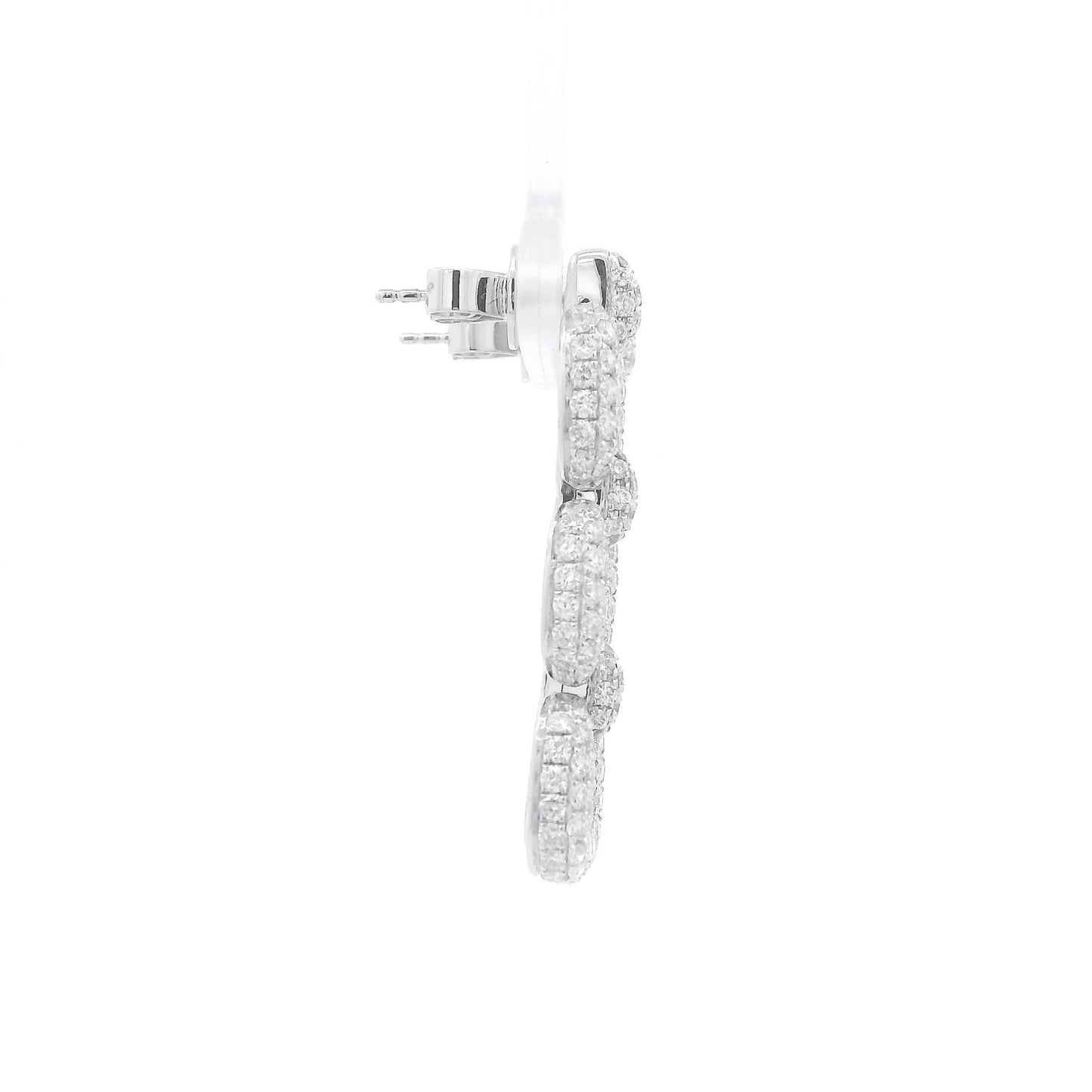 Chainlink Pavé Diamond Dangle Earrings - Forever Rox Fine Jewelry