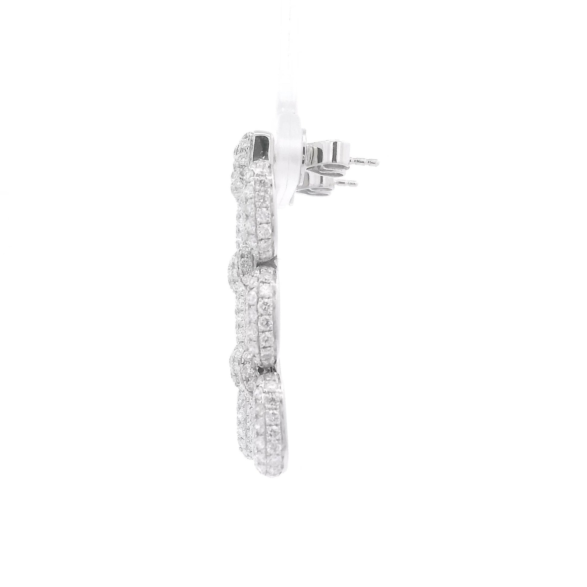 Chainlink Pavé Diamond Dangle Earrings - Forever Rox Fine Jewelry