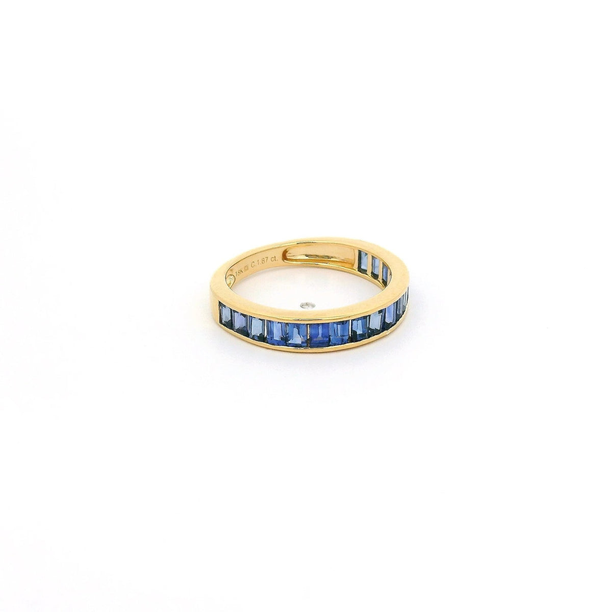 Channel Set Baguette Cut Sapphire Band - Forever Rox Fine Jewelry