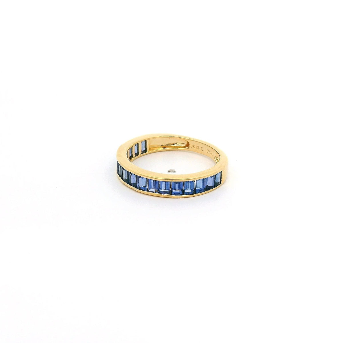 Channel Set Baguette Cut Sapphire Band - Forever Rox Fine Jewelry