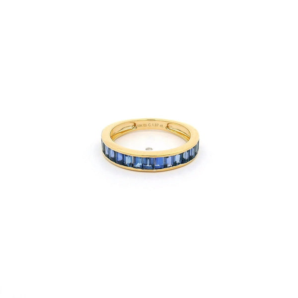Channel Set Baguette Cut Sapphire Band - Forever Rox Fine Jewelry
