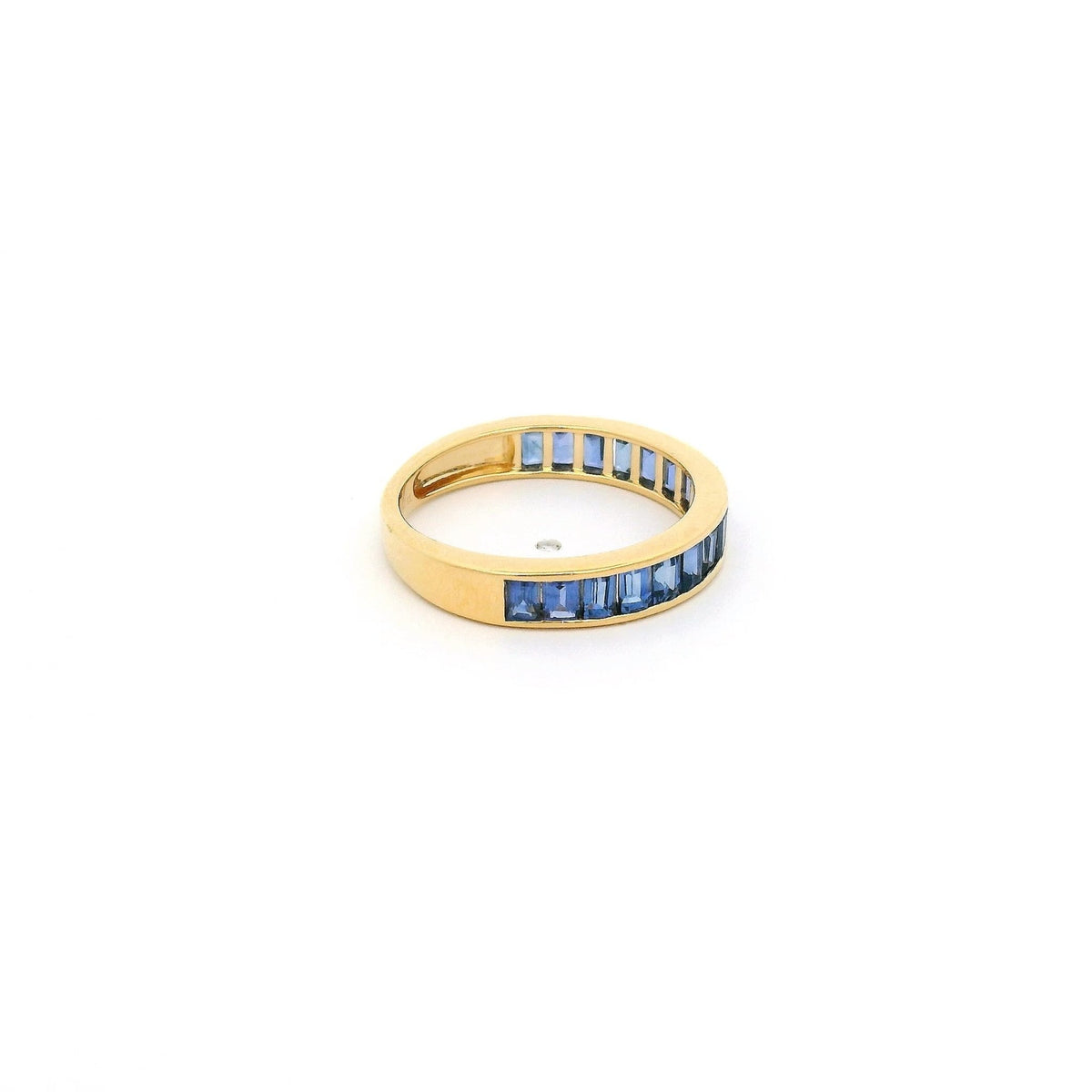 Channel Set Baguette Cut Sapphire Band - Forever Rox Fine Jewelry