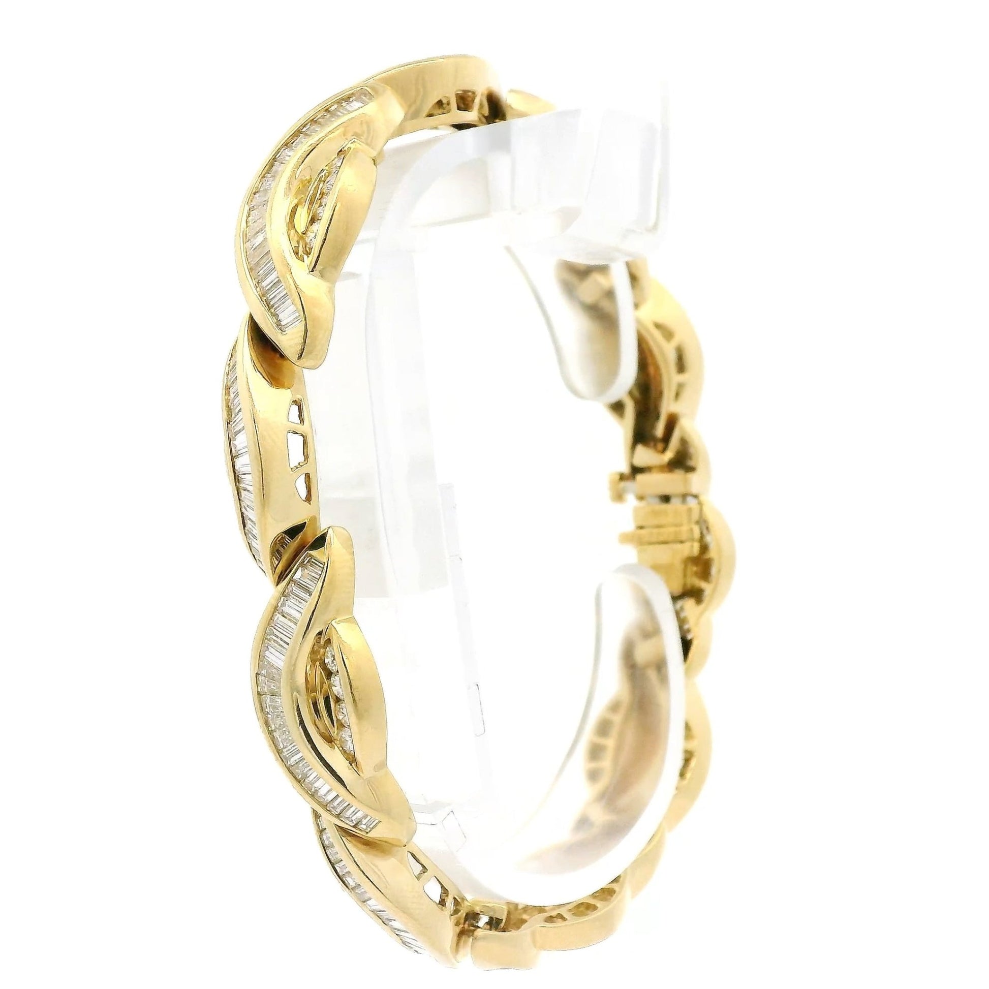 Channel Set Baguette & Round Brilliant Cut Diamond Bracelet - Forever Rox