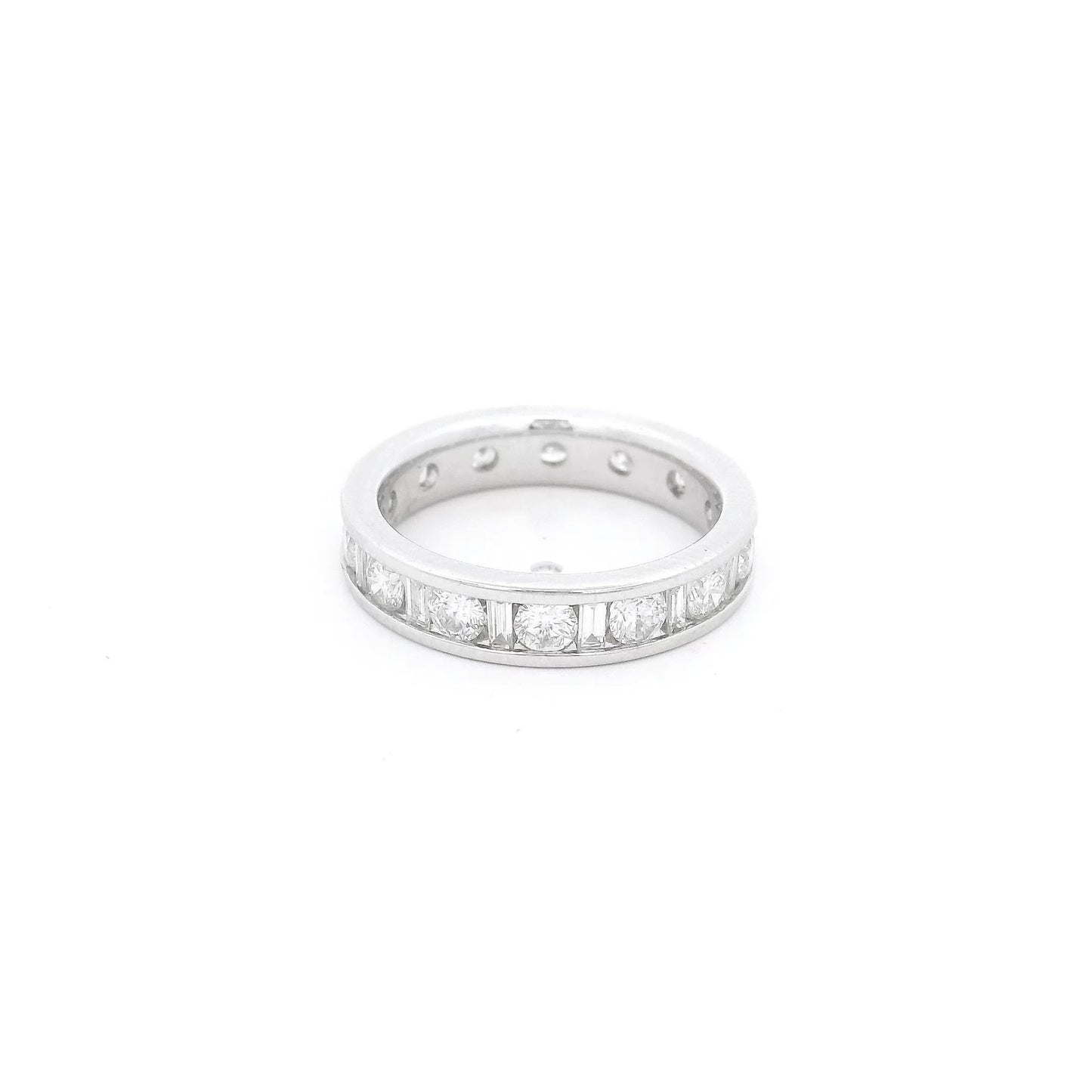 Channel Set Baguette & Round Diamond Eternity Band - Forever Rox Fine Jewelry