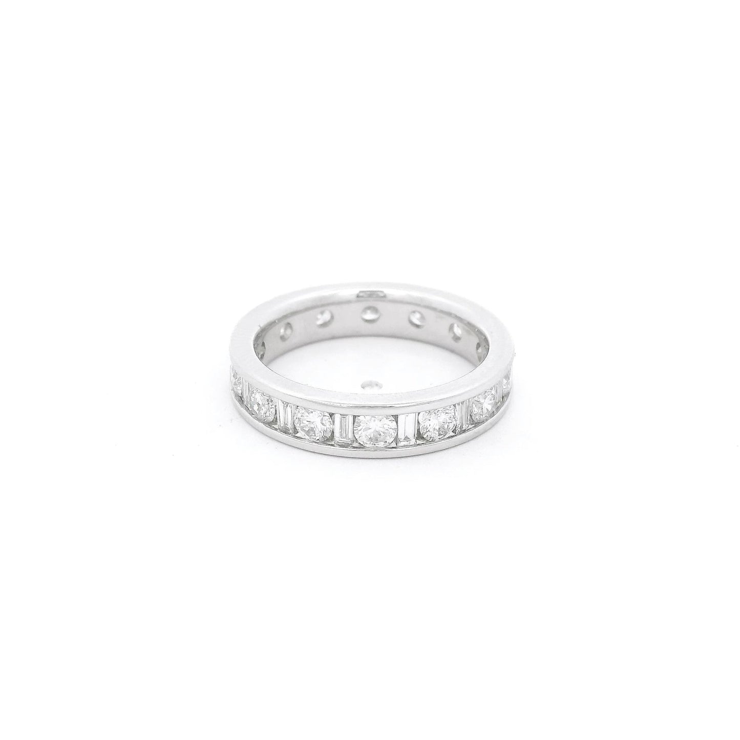 Channel Set Baguette & Round Diamond Eternity Band - Forever Rox Fine Jewelry