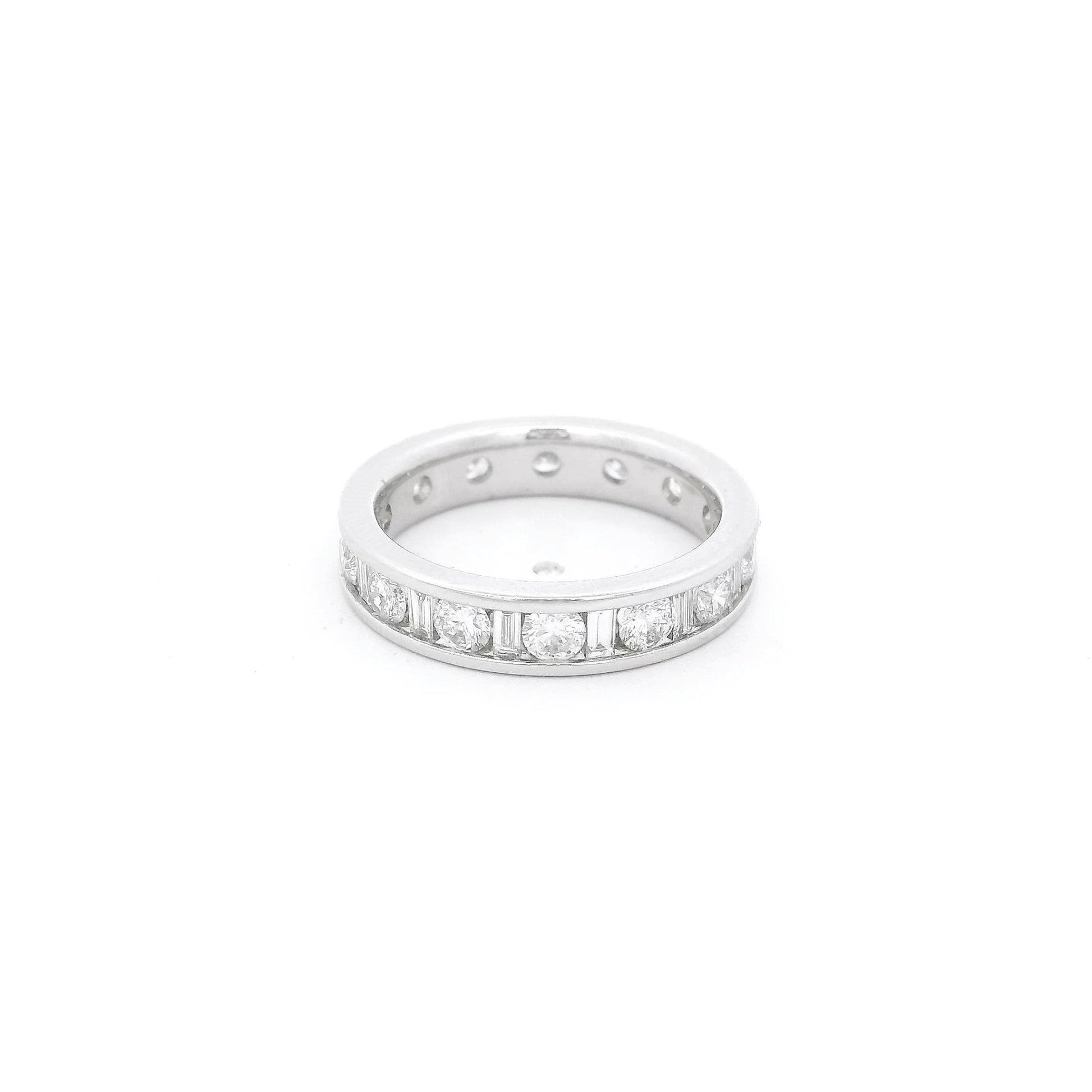 Channel Set Baguette & Round Diamond Eternity Band - Forever Rox Fine Jewelry