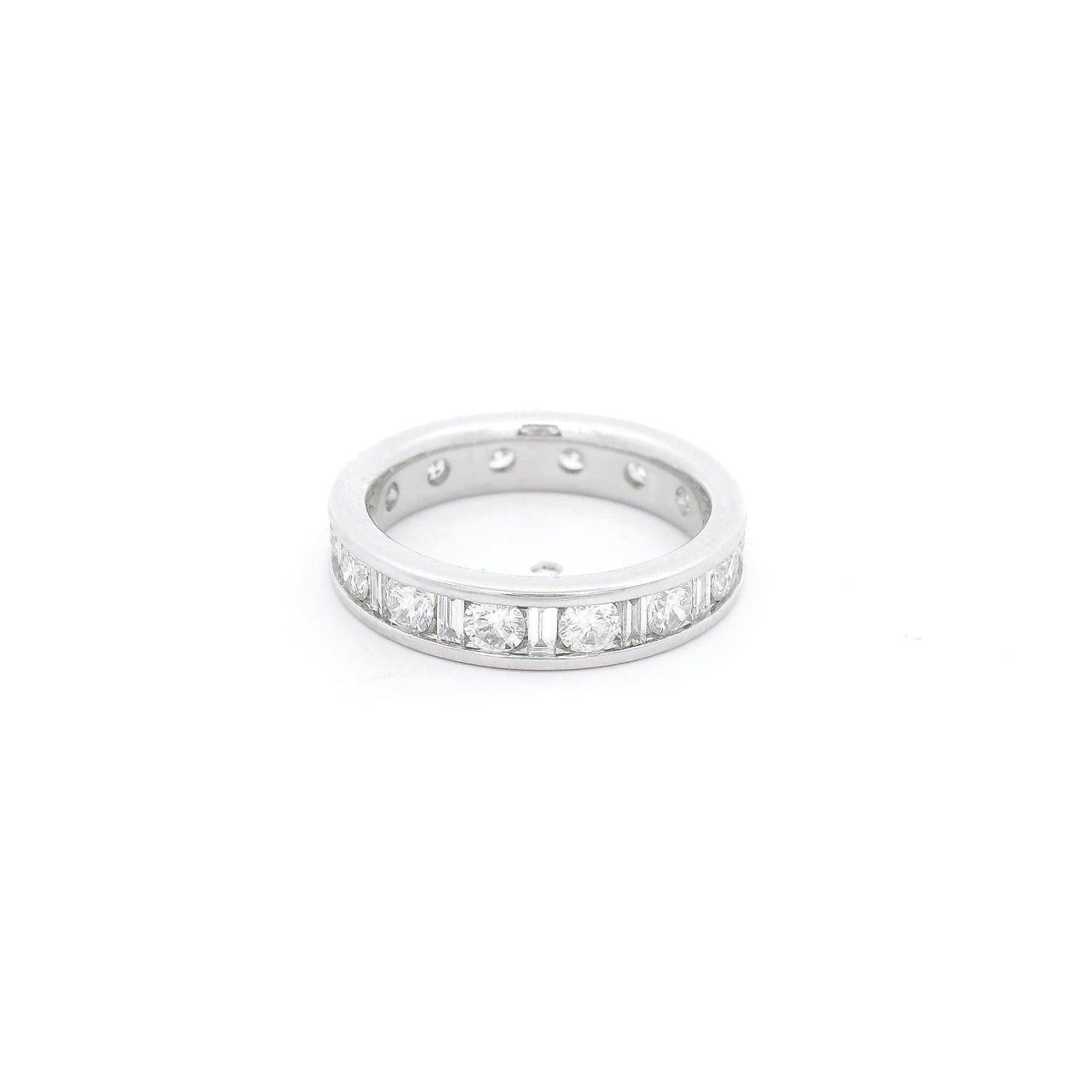 Channel Set Baguette & Round Diamond Eternity Band - Forever Rox Fine Jewelry