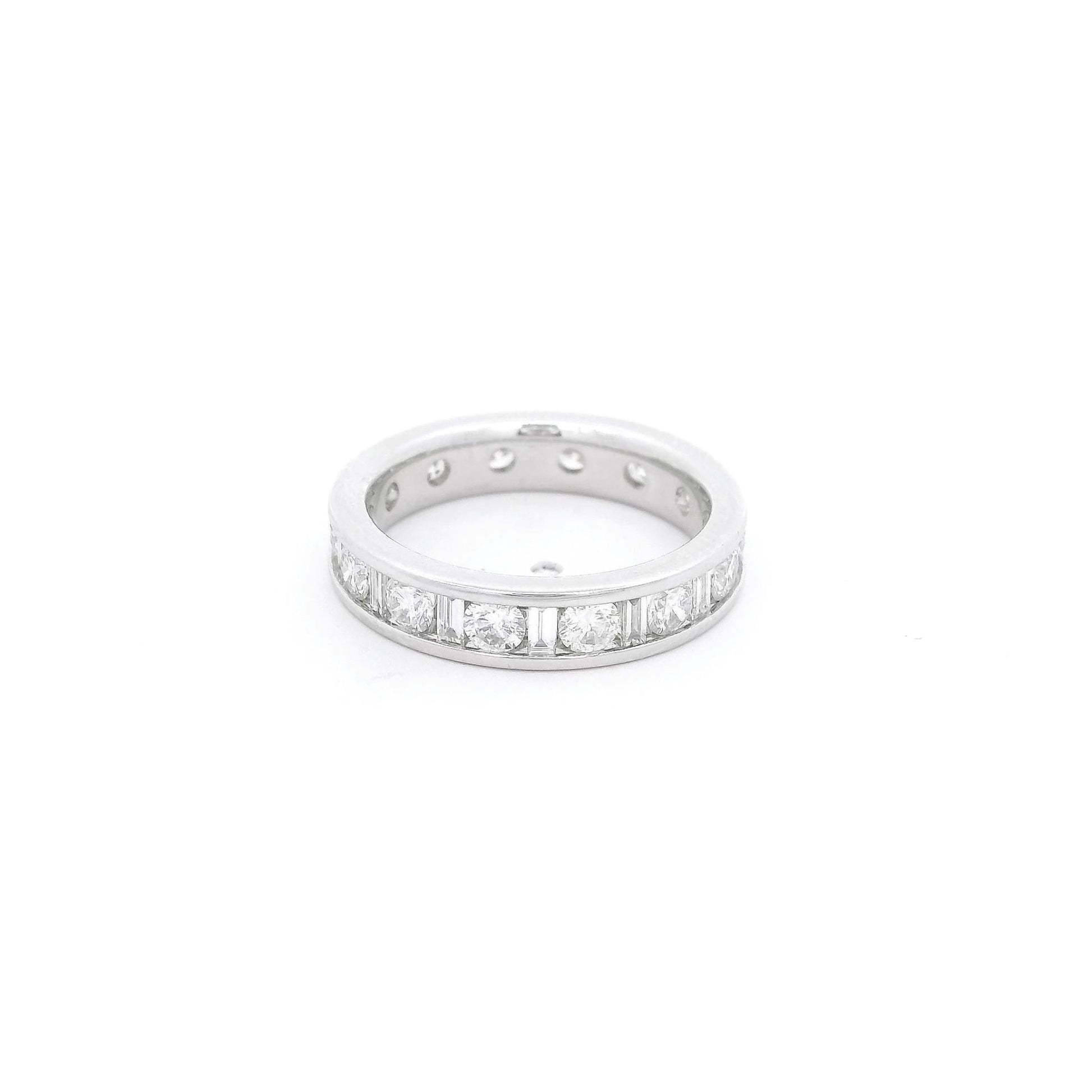 Channel Set Baguette & Round Diamond Eternity Band - Forever Rox Fine Jewelry